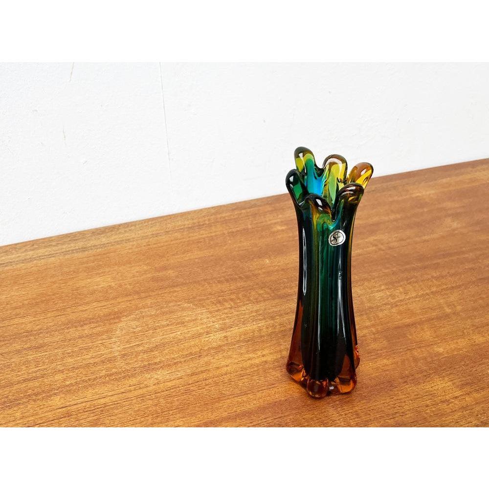 Italian Sommerso Murano Glass Vase attributed to Flavio Poli for Seguso, 1970s For Sale 5