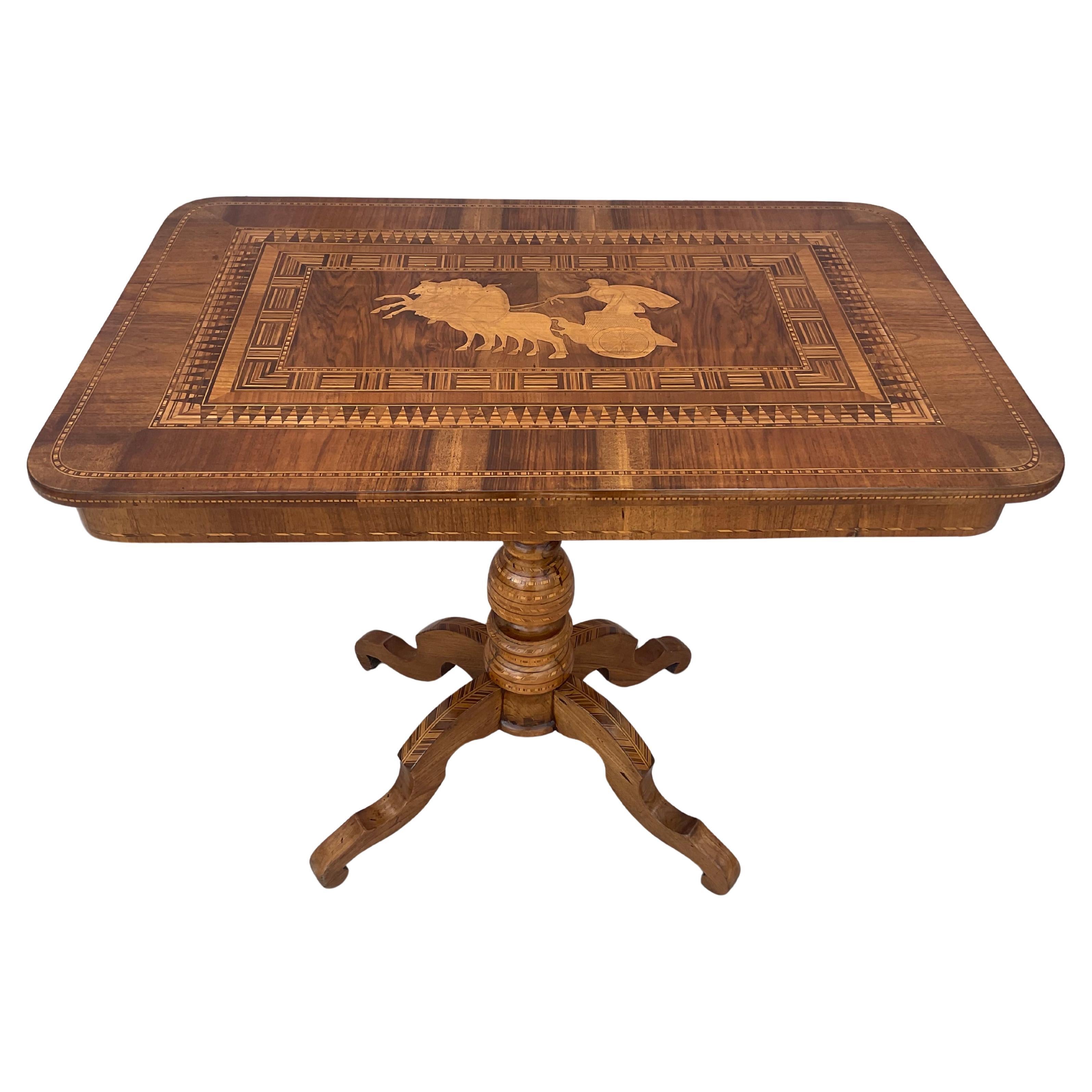 Italian Sorrento Inlaid Side Table