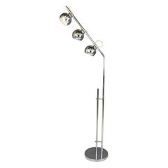 Italian Space Age Adjustable Floor Lamp in Chromed Steel by Reggiani, 1960-1970s