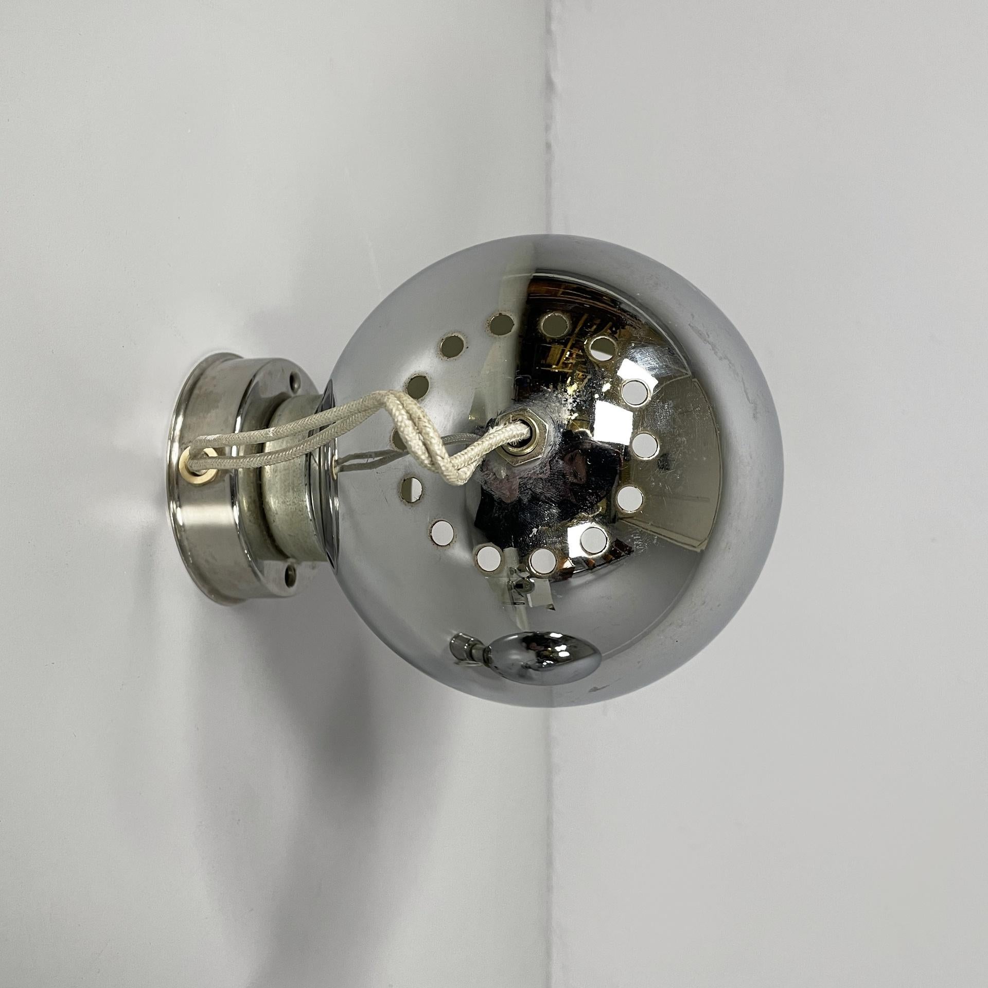Acier Lampes murales italiennes réglables de l'ère spatiale en acier, 1970 en vente