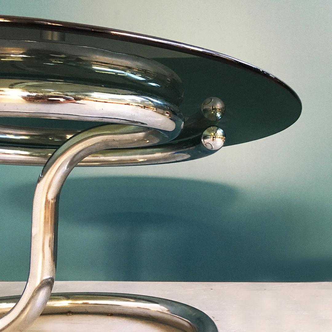 Italian Space Age Anaconda smoked Glass Coffee Table by Paul Tuttle, 1970s For Sale 2