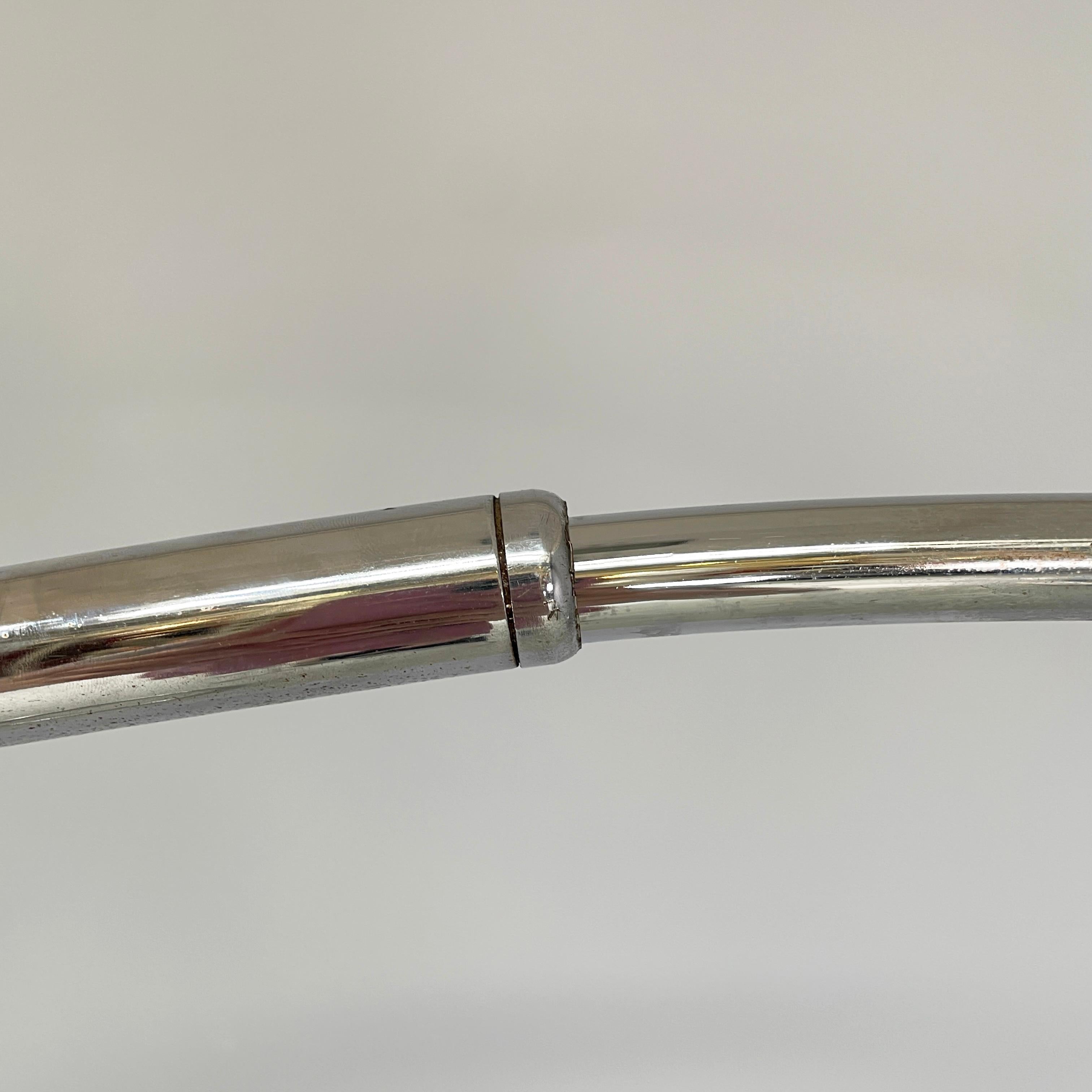 Italian space age Arched and adjustable floor lamp in chromed steel, 1970s 8