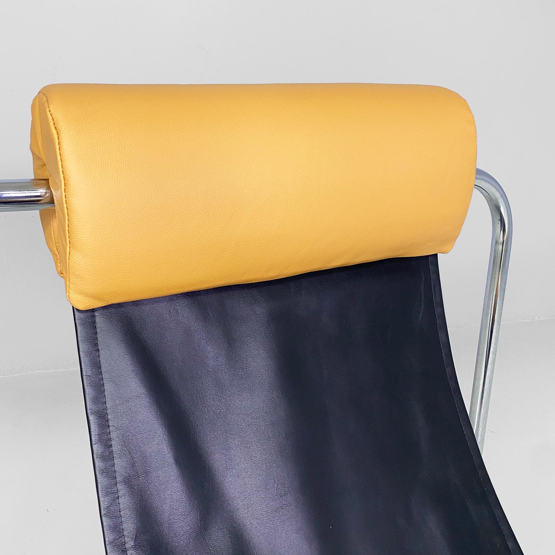 Fauteuil AGE en simili-cuir et métal chromé, 1970 en vente 3
