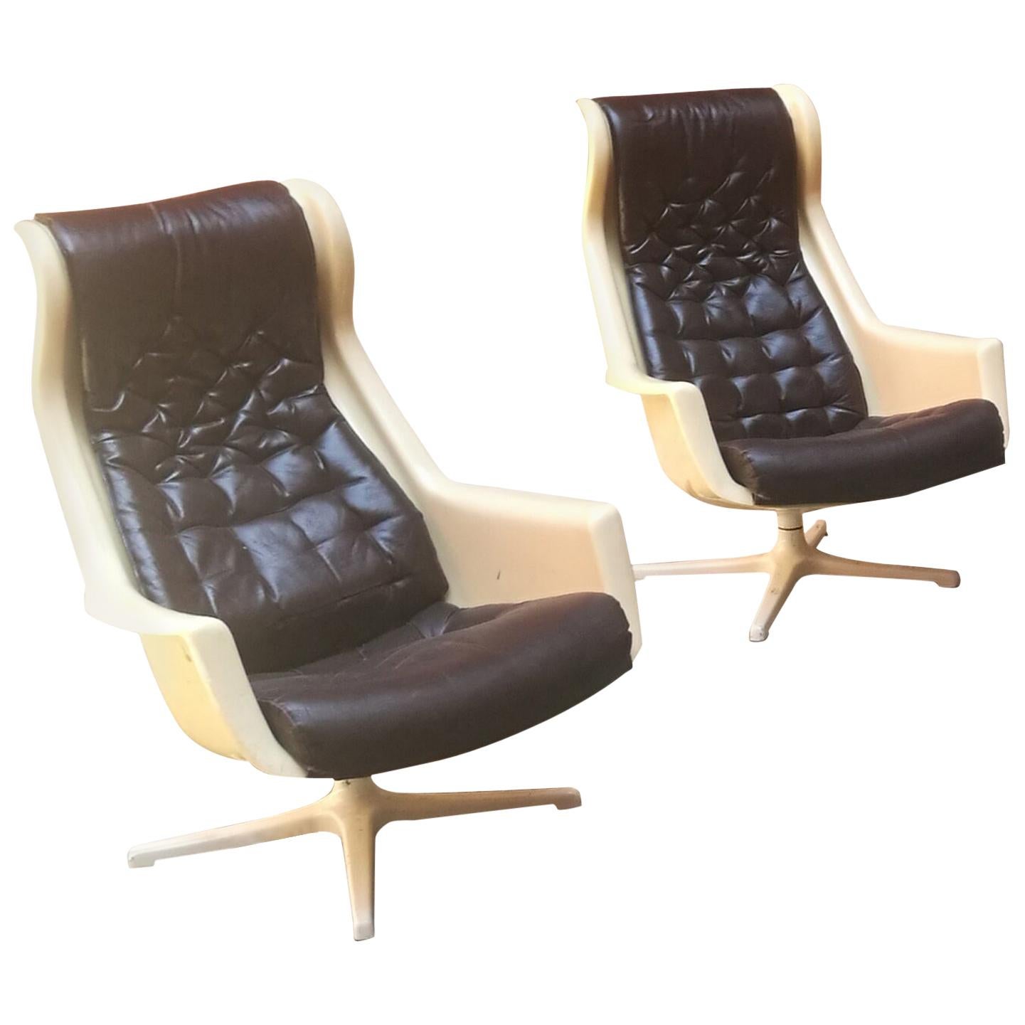 Swedes midcentury modern Space Age Armchairs Galaxy by Alf Svensson for Dux 1968