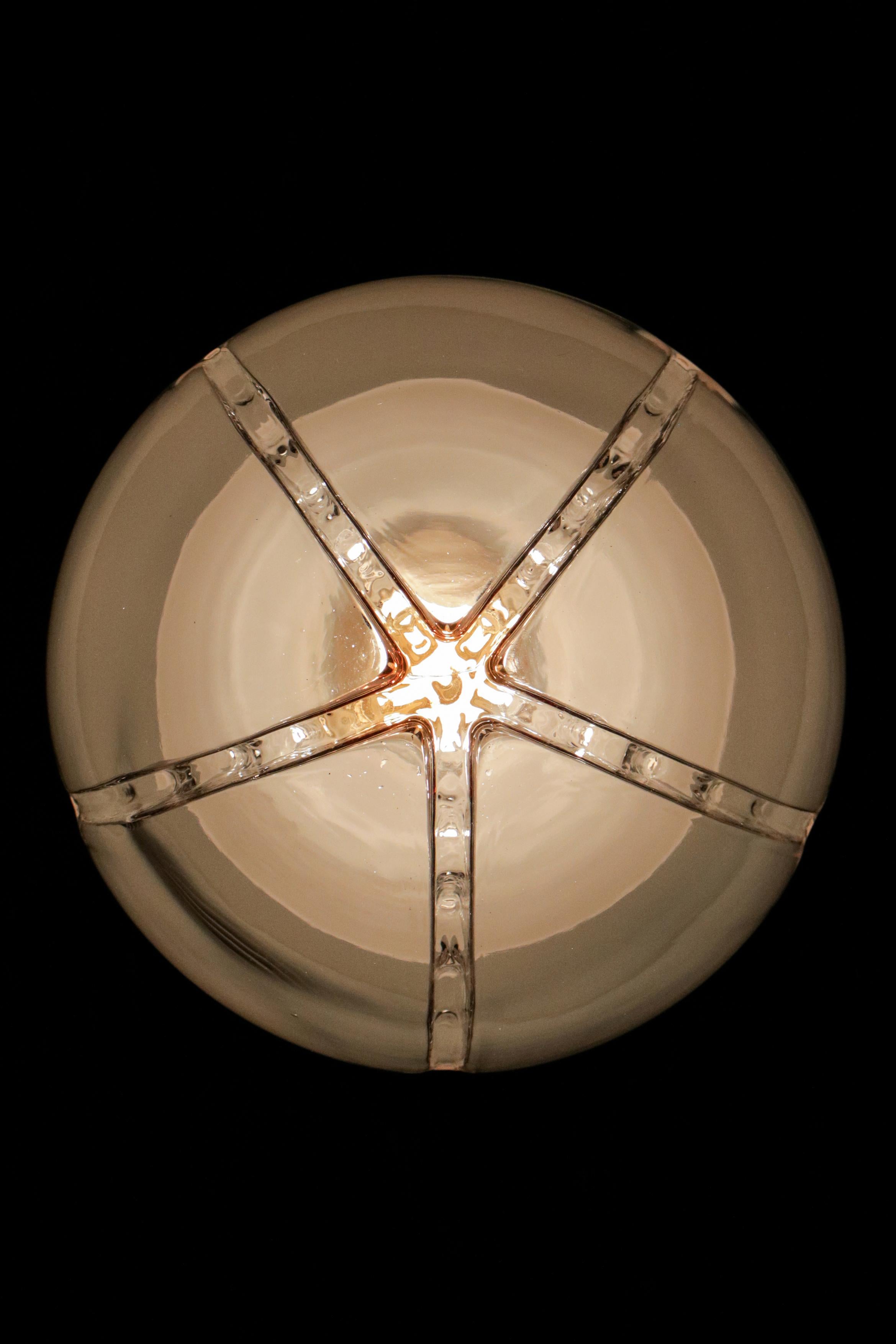 Italian Space Age Ball Pendant Ceiling Lamp Attributed to Mazzega, 1970s For Sale 10