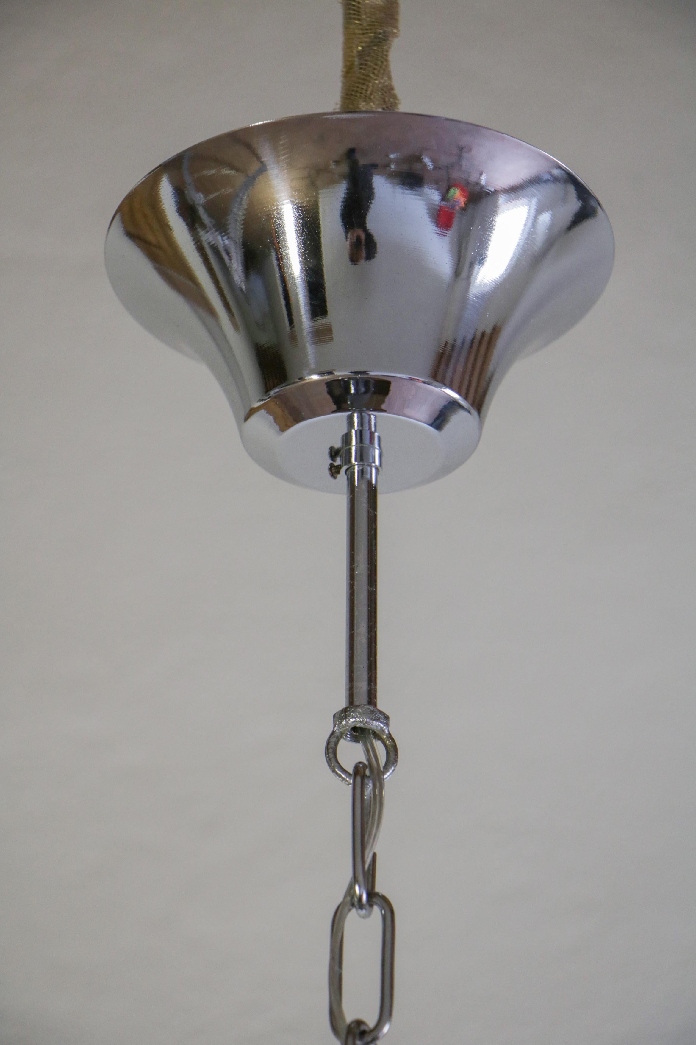 Italian Space Age Ball Pendant Ceiling Lamp Attributed to Mazzega, 1970s For Sale 3