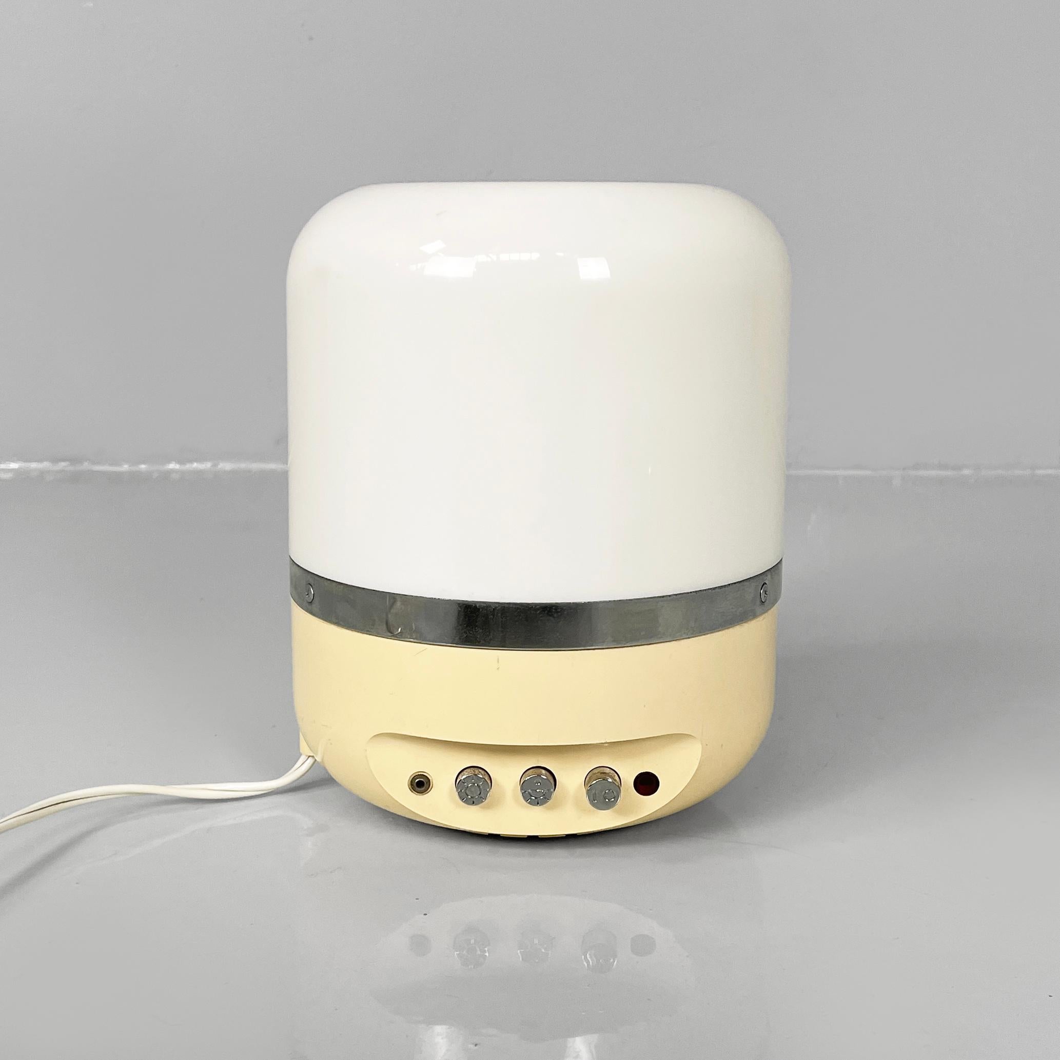 Space Age Italian space age beige radio table lamp by Adriano Rampoldi for Europhon, 1970s For Sale