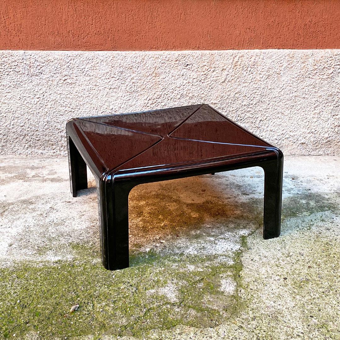 Italian Space Age Black Abs 4894 Coffee Table by Gae Aulenti for Kartell, 1970s 5