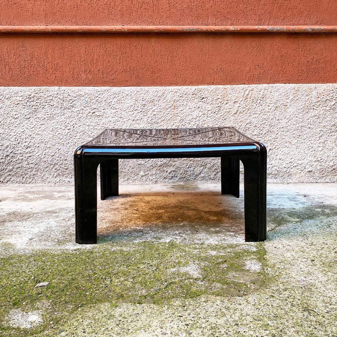 Italian Space Age Black Abs 4894 Coffee Table by Gae Aulenti for Kartell, 1970s 6