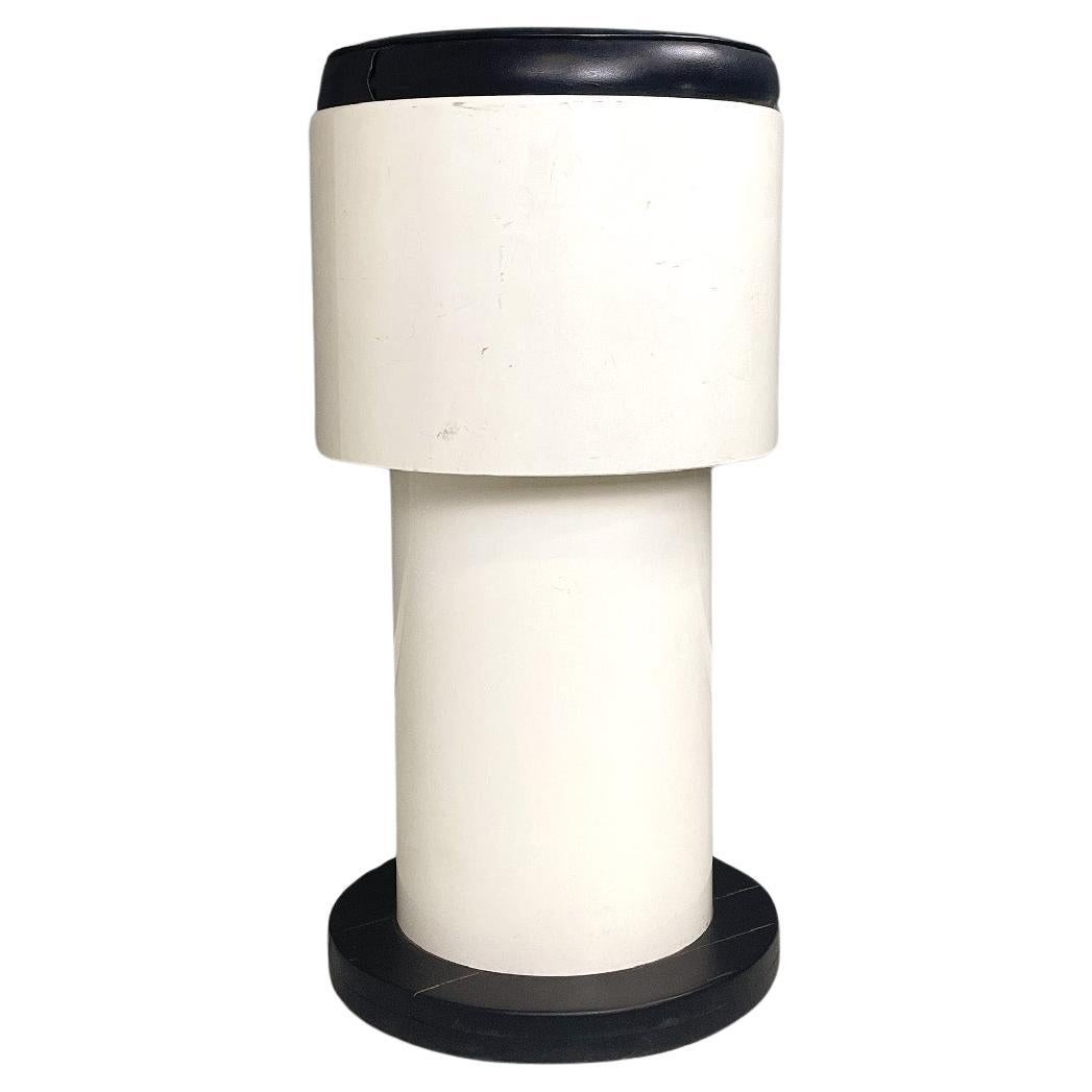 Italian Space Age black and white high bar stool, 1960s For Sale