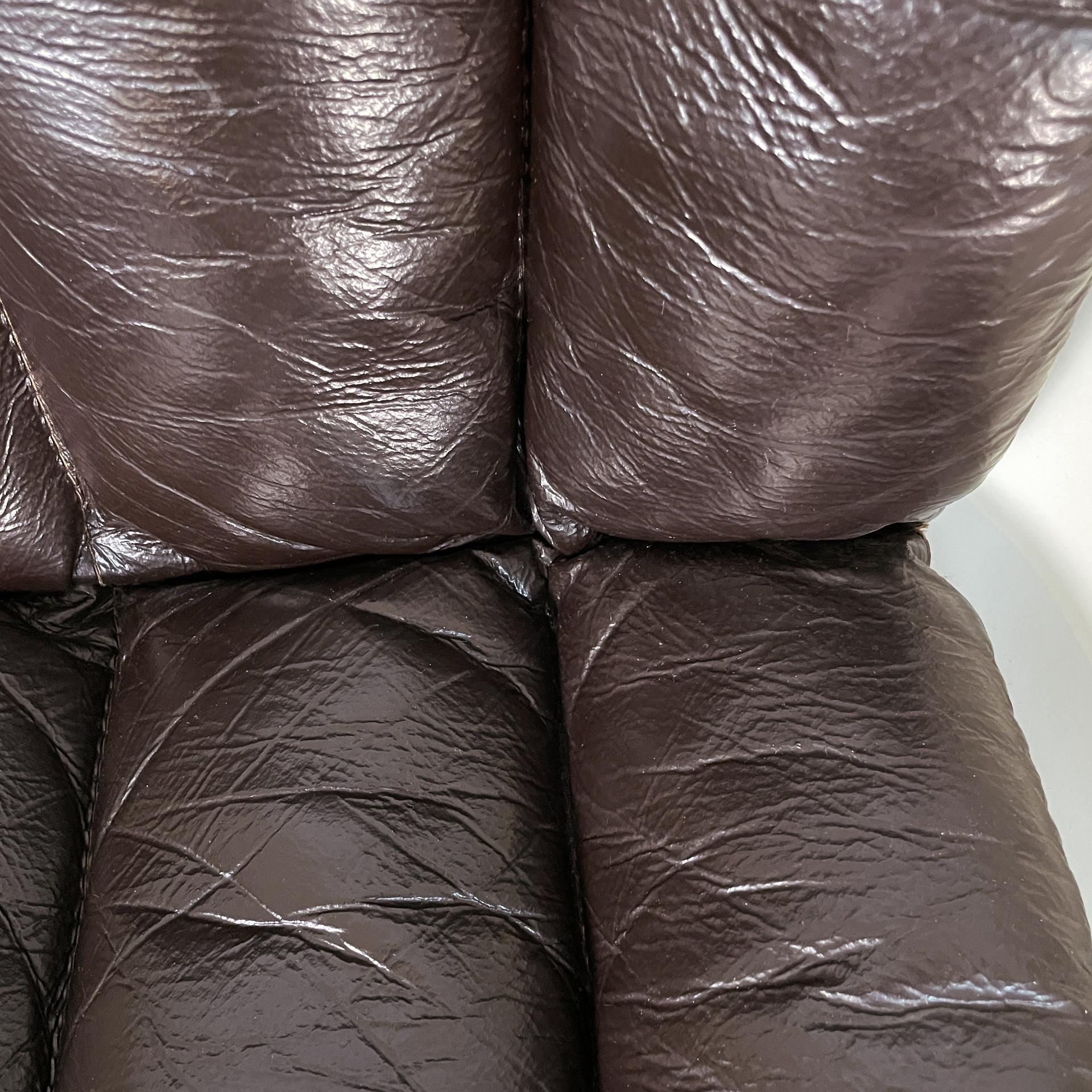 Fauteuils italiens de l'ère spatiale en cuir brun Gaia Carlo Bartoli Arflex, 1970 en vente 6