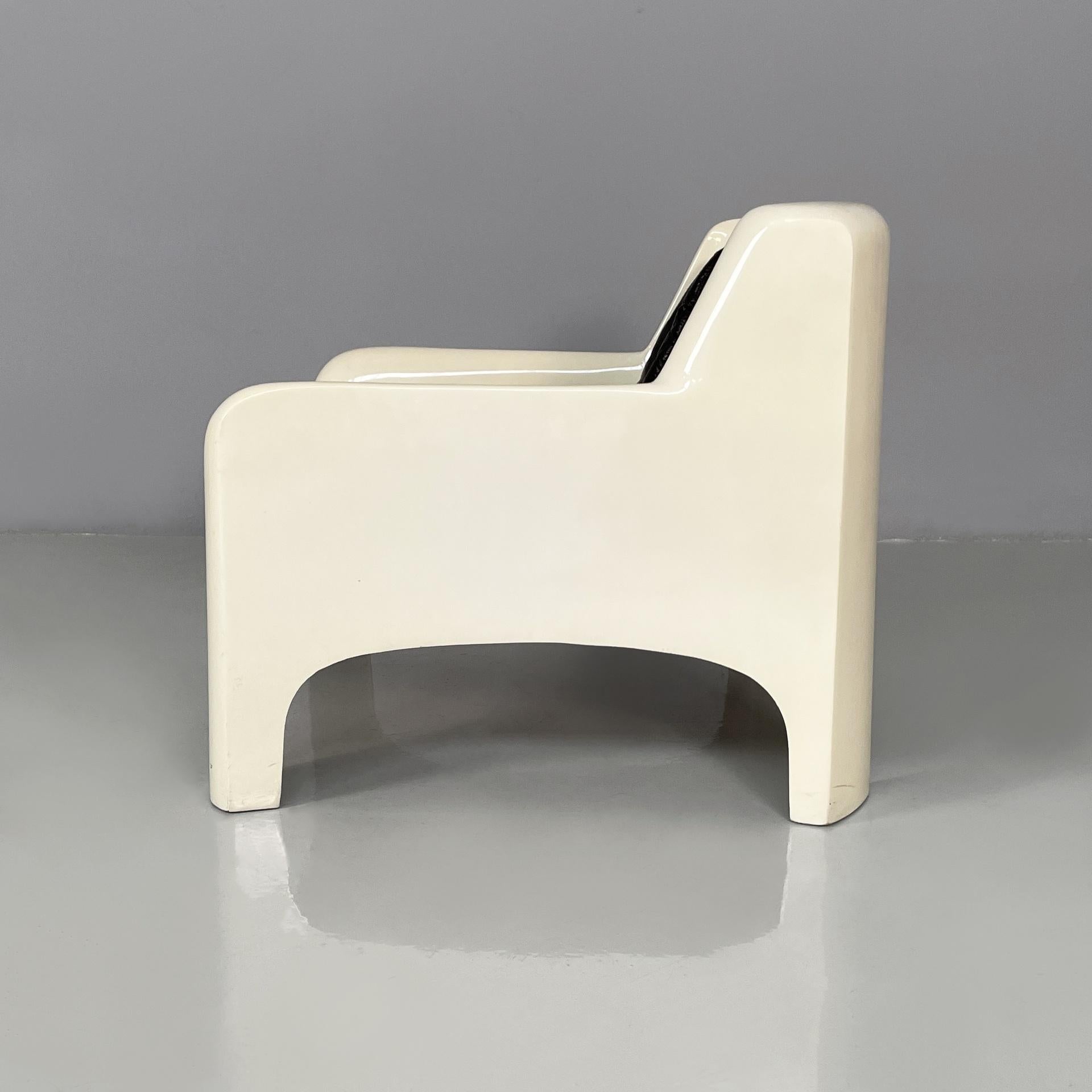 Ère spatiale Fauteuils italiens de l'ère spatiale en cuir brun Gaia Carlo Bartoli Arflex, 1970 en vente