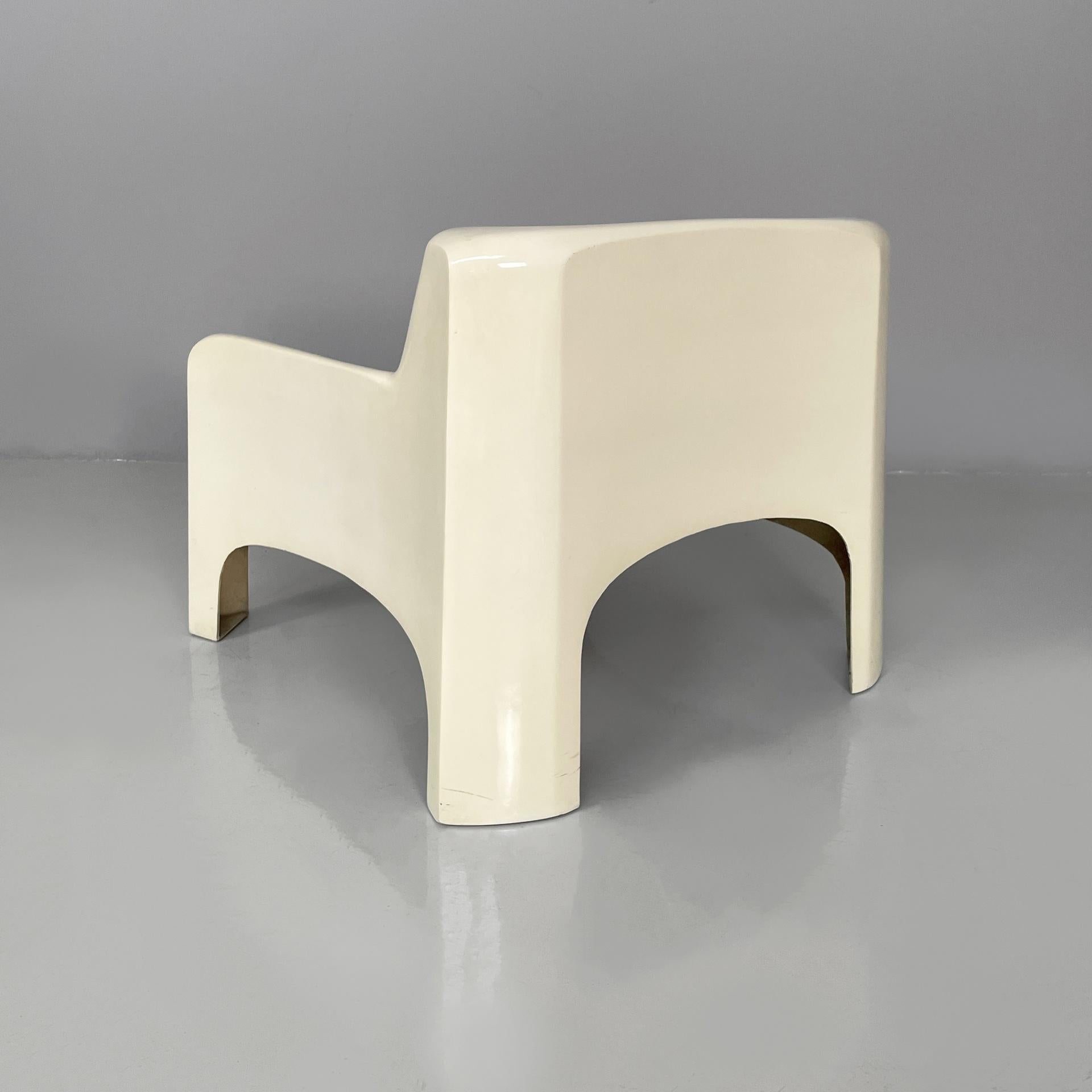 Fauteuils italiens de l'ère spatiale en cuir brun Gaia Carlo Bartoli Arflex, 1970 Bon état - En vente à MIlano, IT