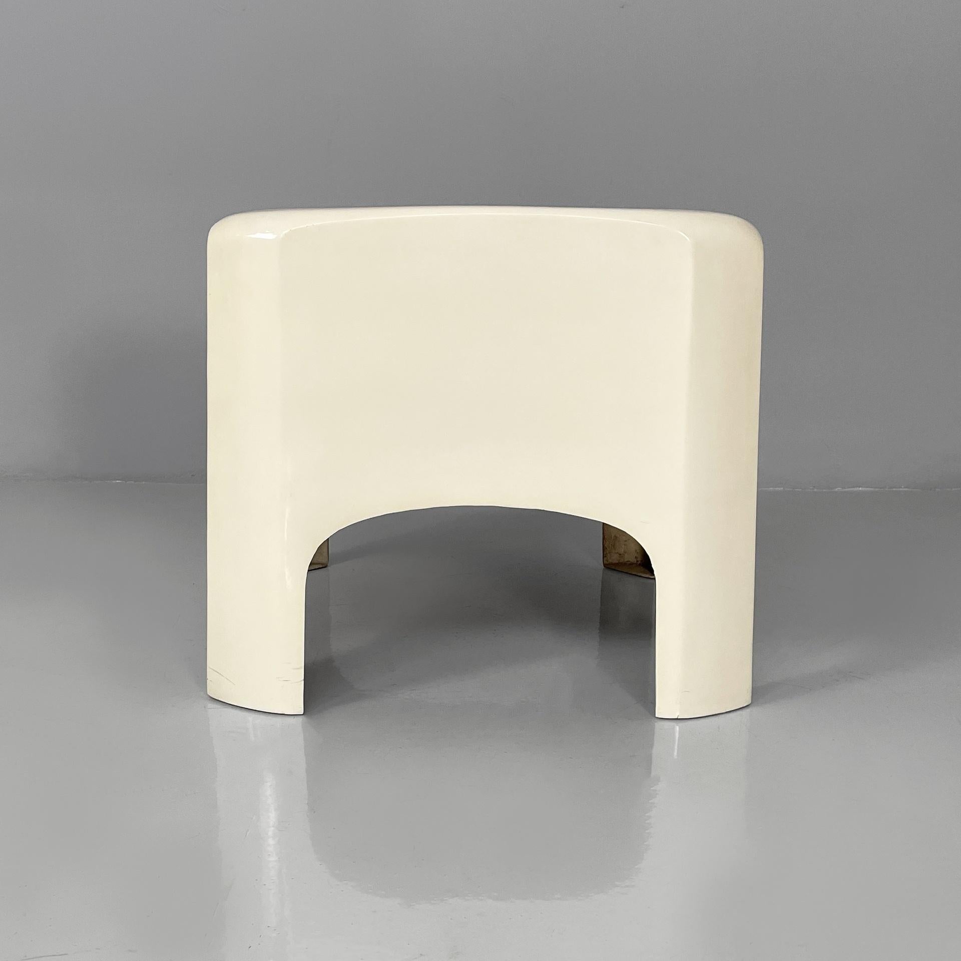 Fin du 20e siècle Fauteuils italiens de l'ère spatiale en cuir brun Gaia Carlo Bartoli Arflex, 1970 en vente