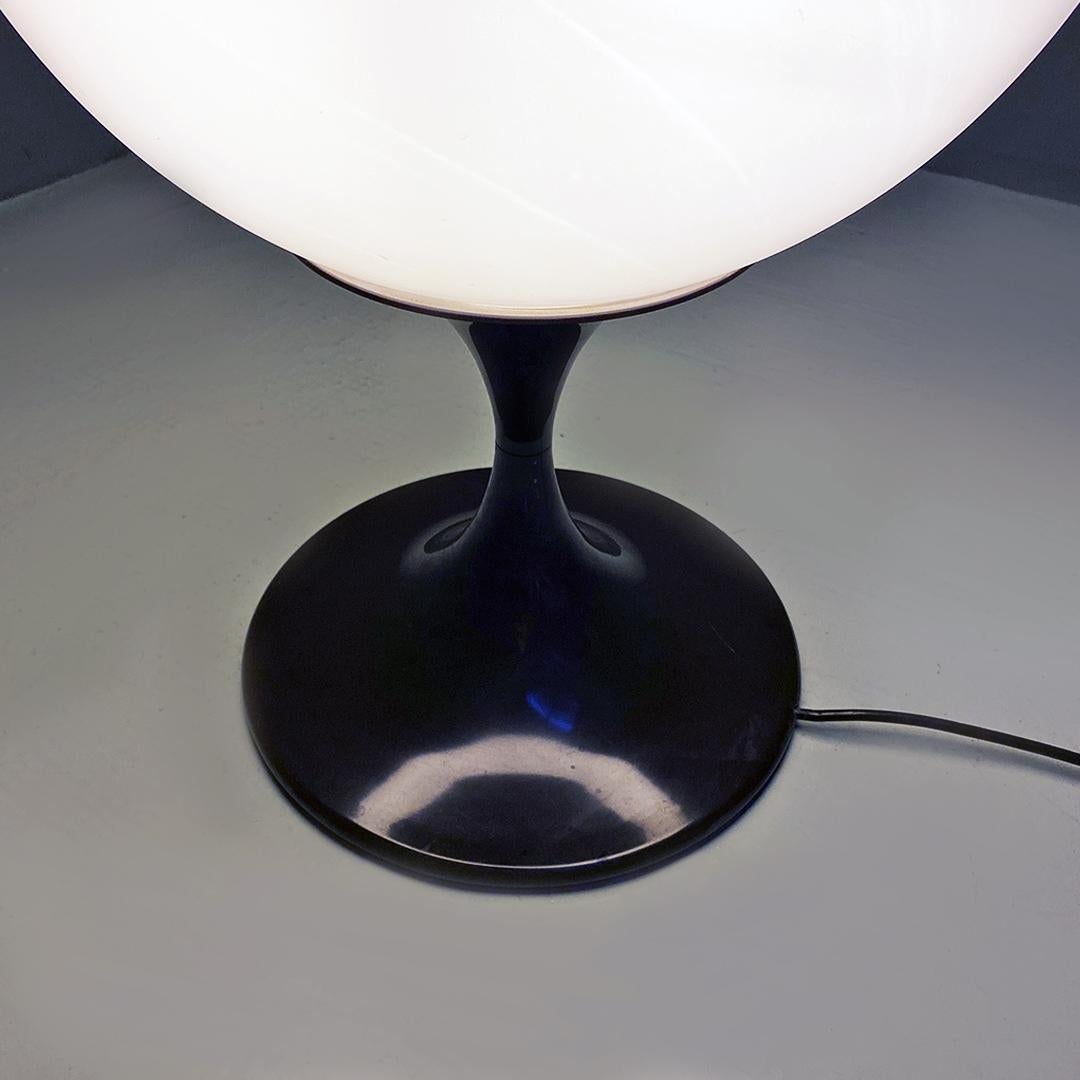 Italian Space Age Brown Plastic and Opal Glass Floor or Table Lamp, 1970s For Sale 5