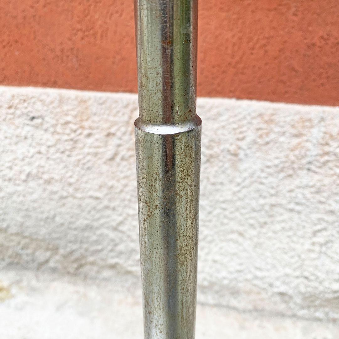 Italian Space Age, Cast Iron and Steel Arc Floor Lamp by Studio Reggiani, 1970s For Sale 10