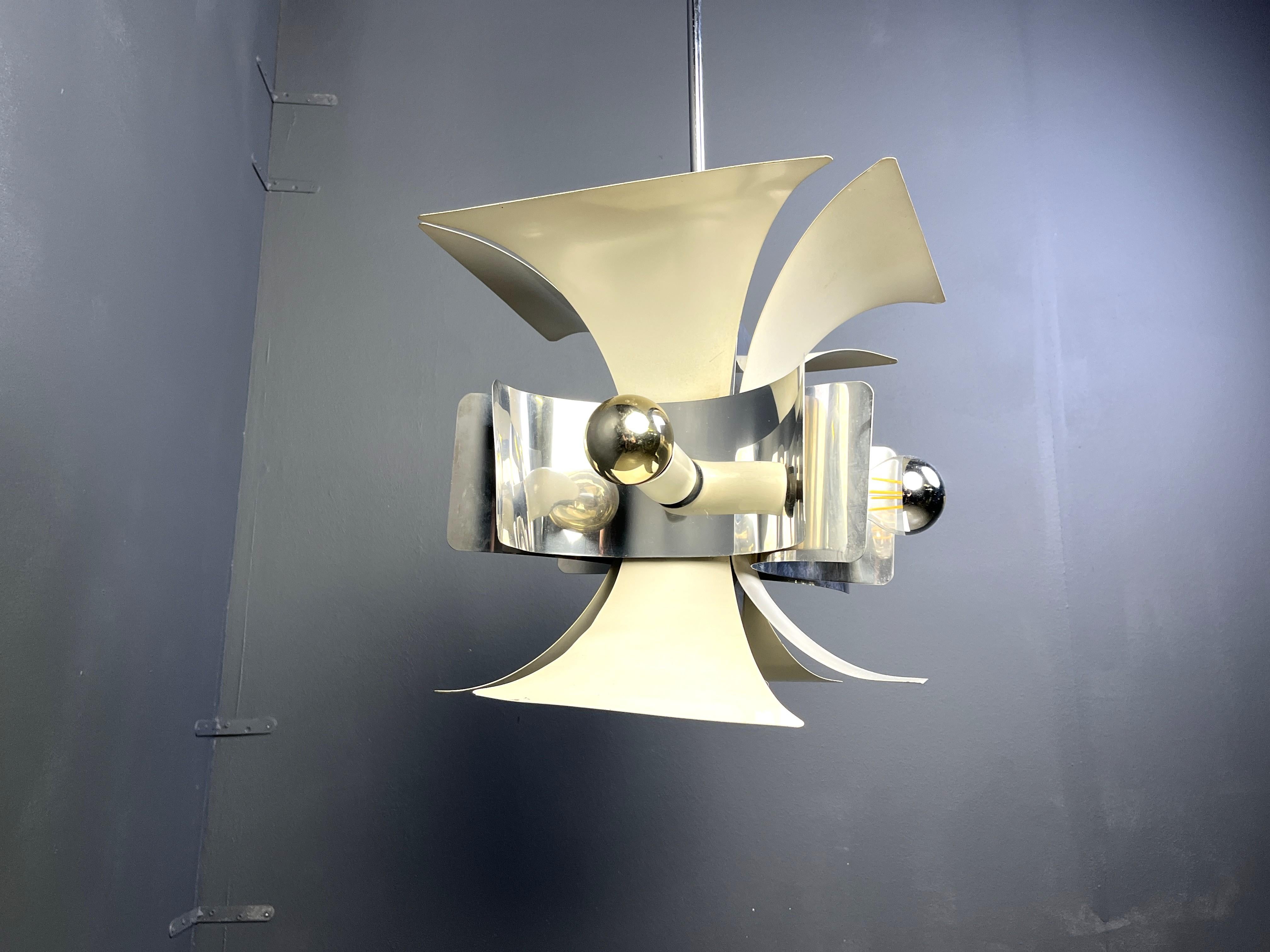 Ère spatiale Italian space age chandelier, 1960s en vente