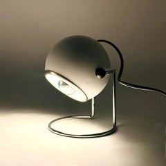 Lampada da scrivania italiana Space and Chrome Eyeball di Targetti, anni '70