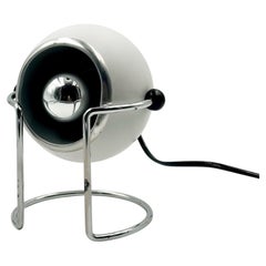 Lampada da scrivania italiana Space and Chrome Eyeball di Targetti, anni '70