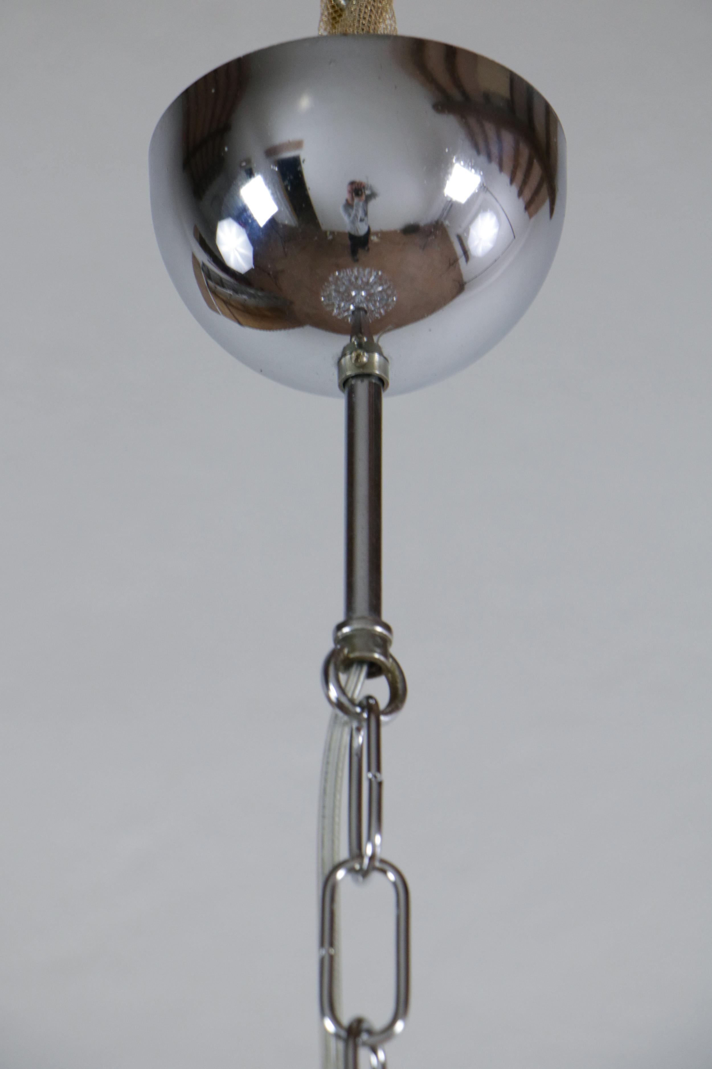Lampadario Sputnik italiano in cromo A Space Age, lampada a sospensione di Gaetano Sciolari in vendita 4