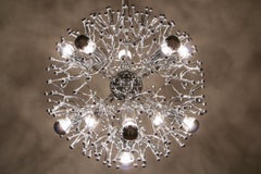 Vintage Italian Space Age Chrome Sputnik Chandelier, Pendant Lamp by Gaetano Sciolari