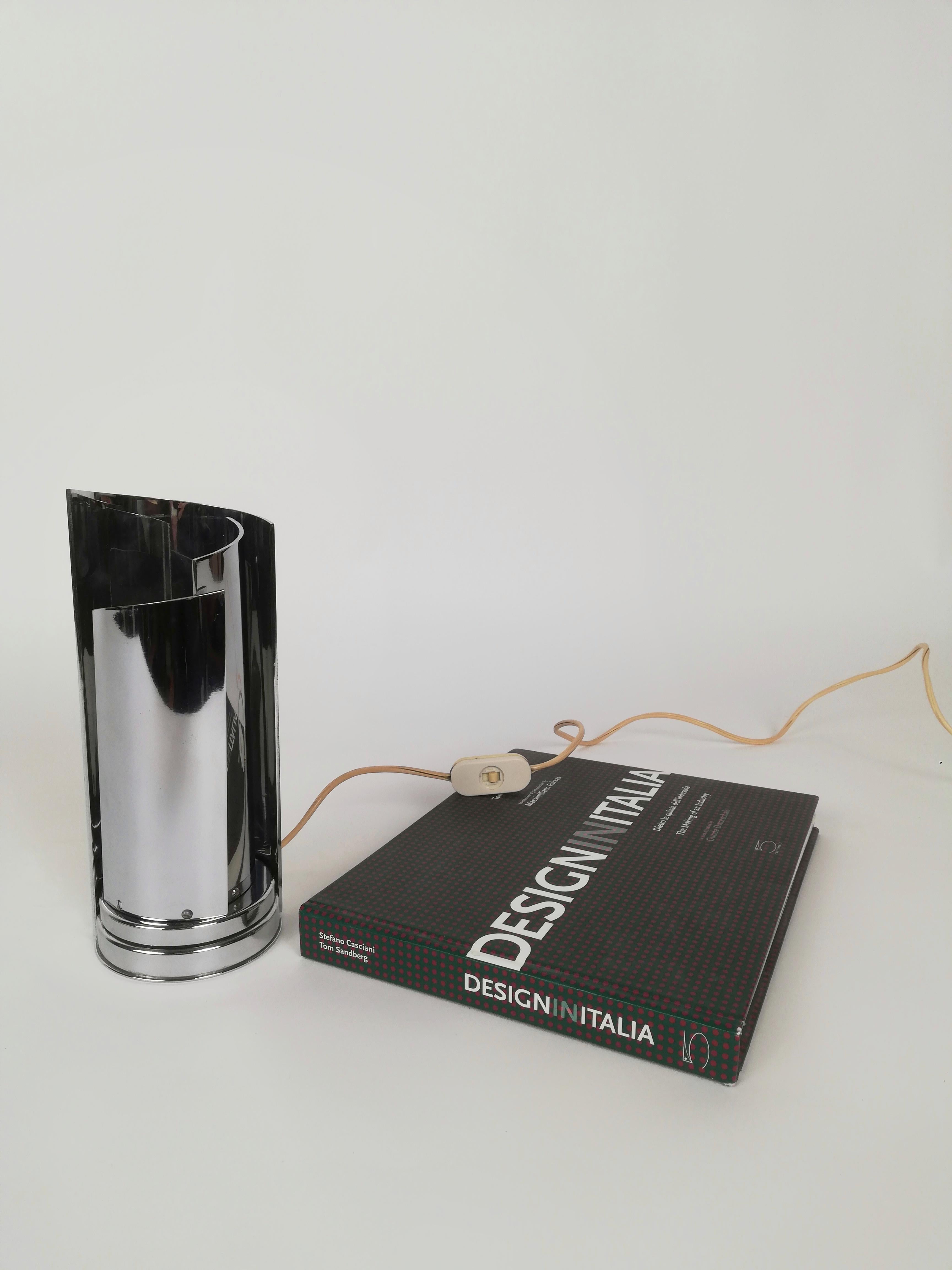 Italian Space Age Chrome Table Lamp in the Style of Goffredo Reggiani, 1970s 4