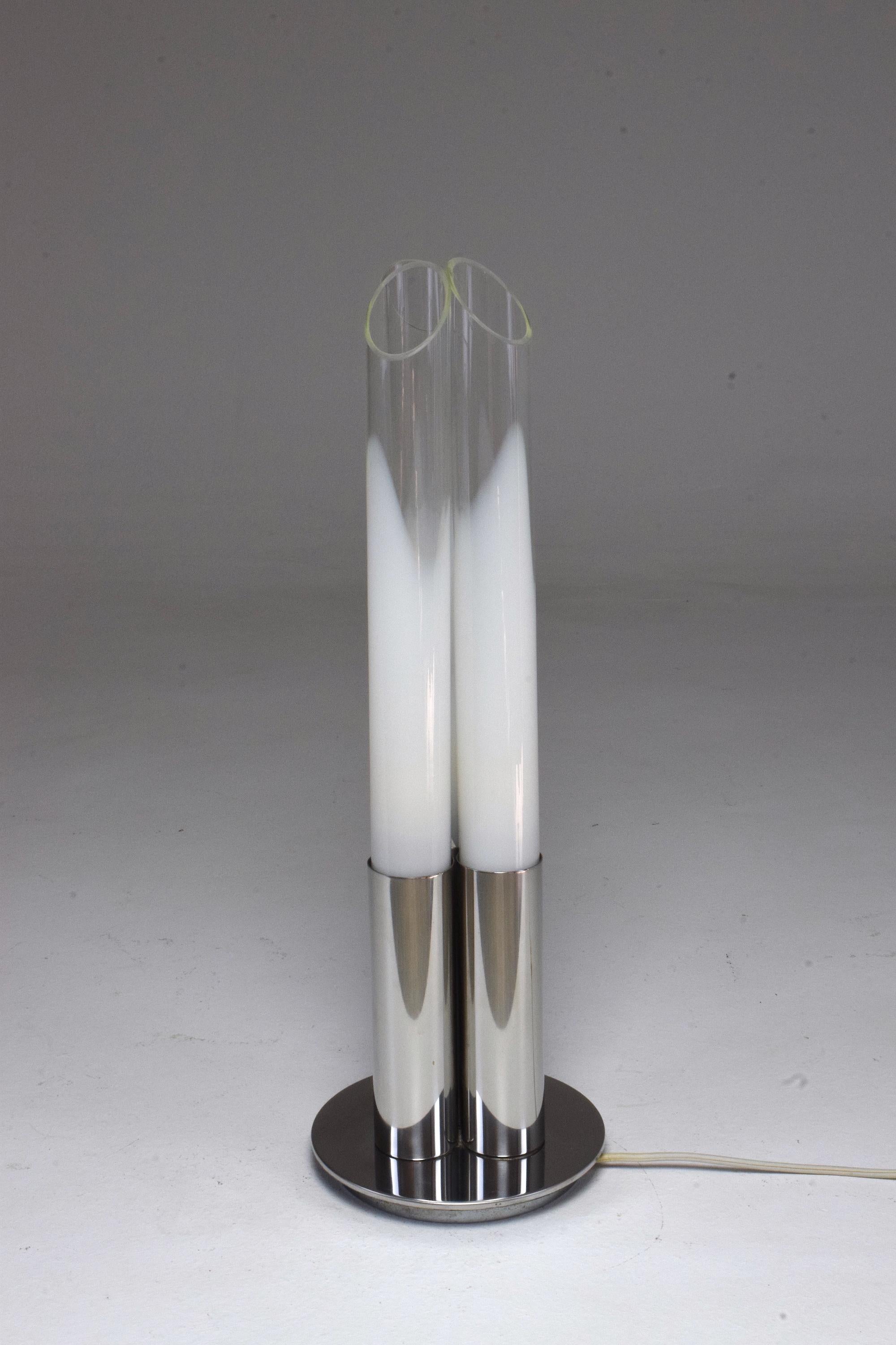 Italian Space Age Chrome Three-Light Lamp by Goffredo Reggiani, 1970s 1