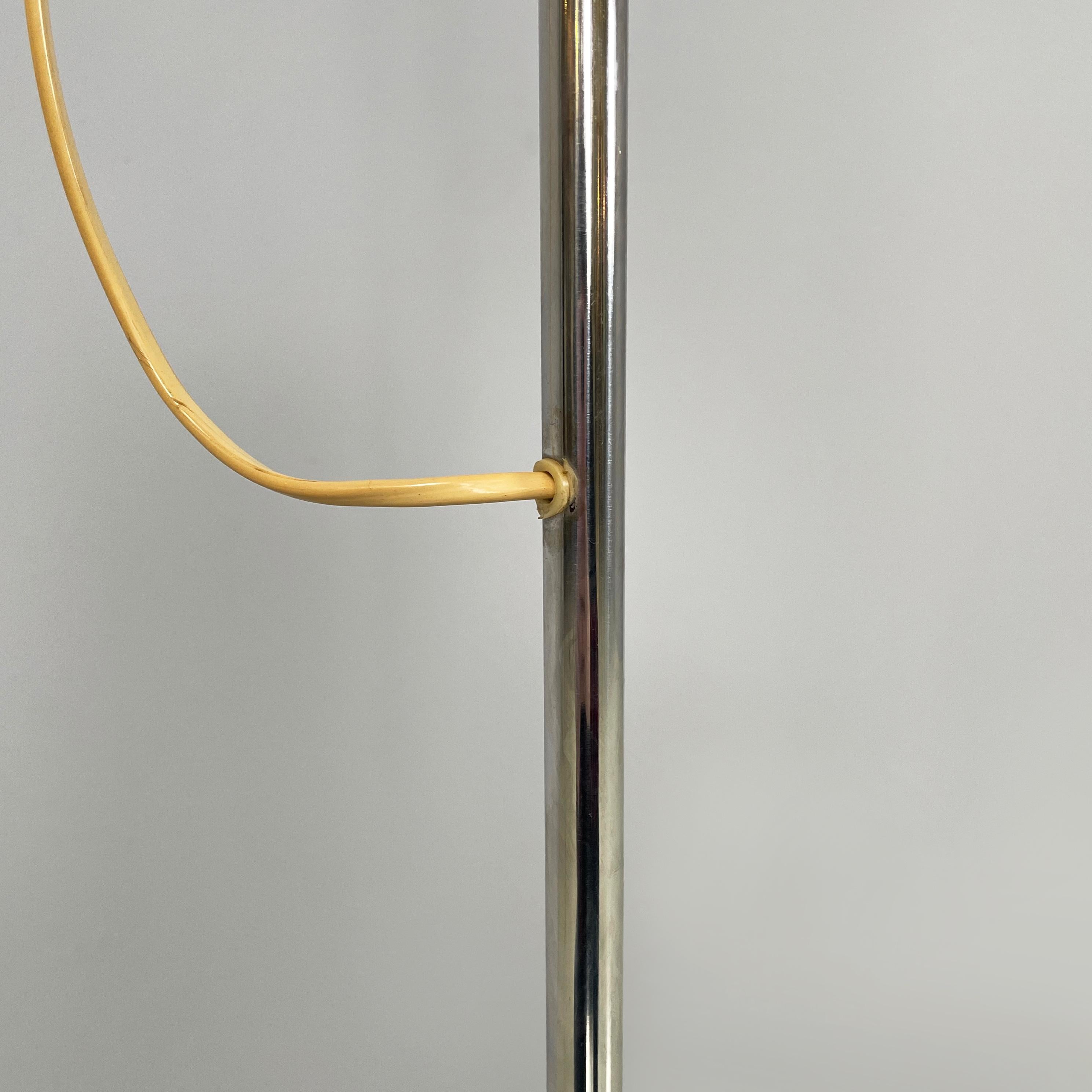 Italian space age Chromed metal Adjustable floor lamp by Reggiani, 1970s For Sale 4