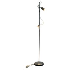 Italian space age Chromed metal Adjustable floor lamp by Reggiani, 1970s