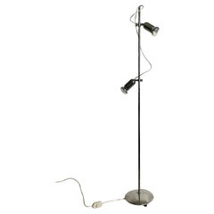 Italian space age Chromed metal Adjustable floor lamp by Reggiani, 1970s
