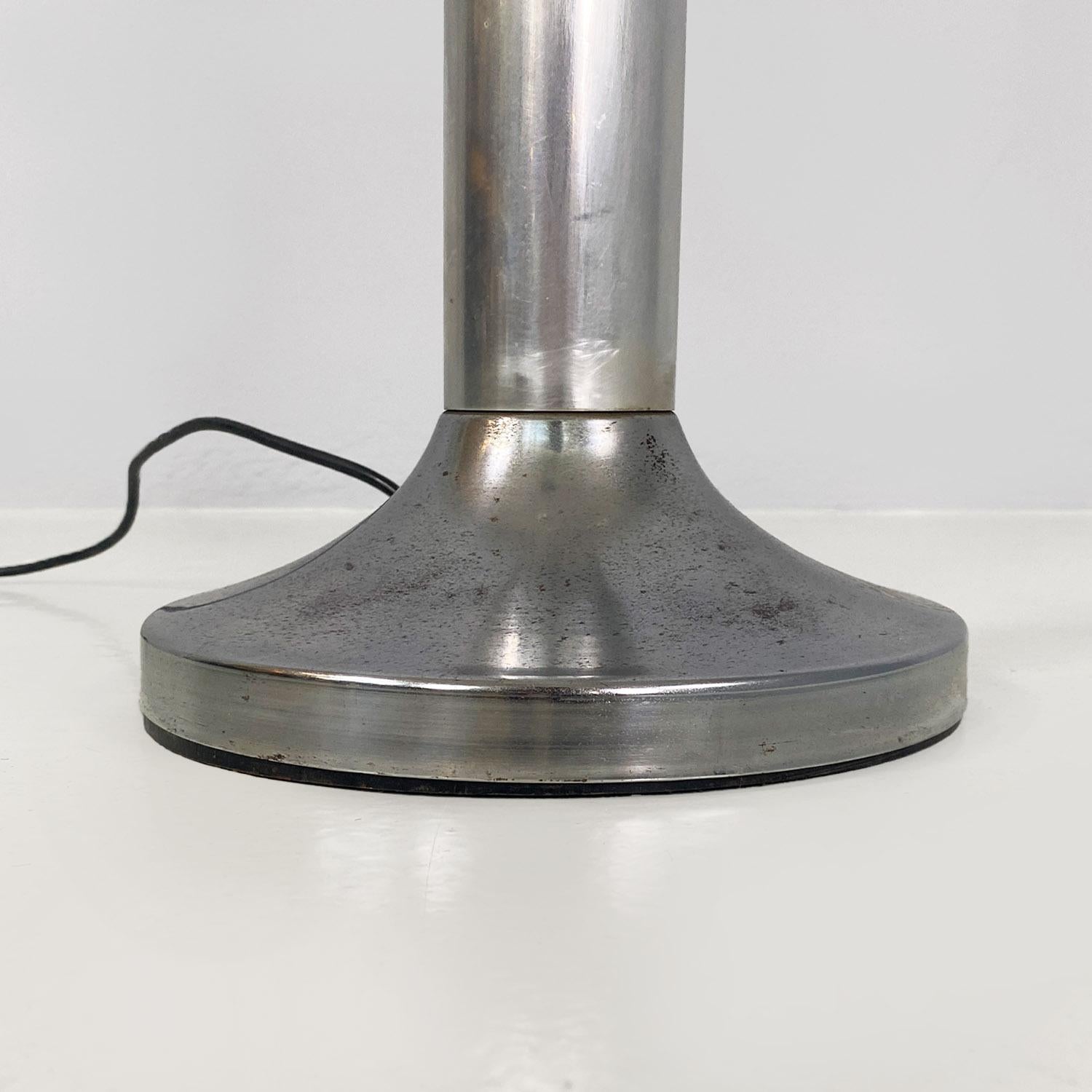 Italian space age chromed steel floor lamp with three directional arms, 1970s 7