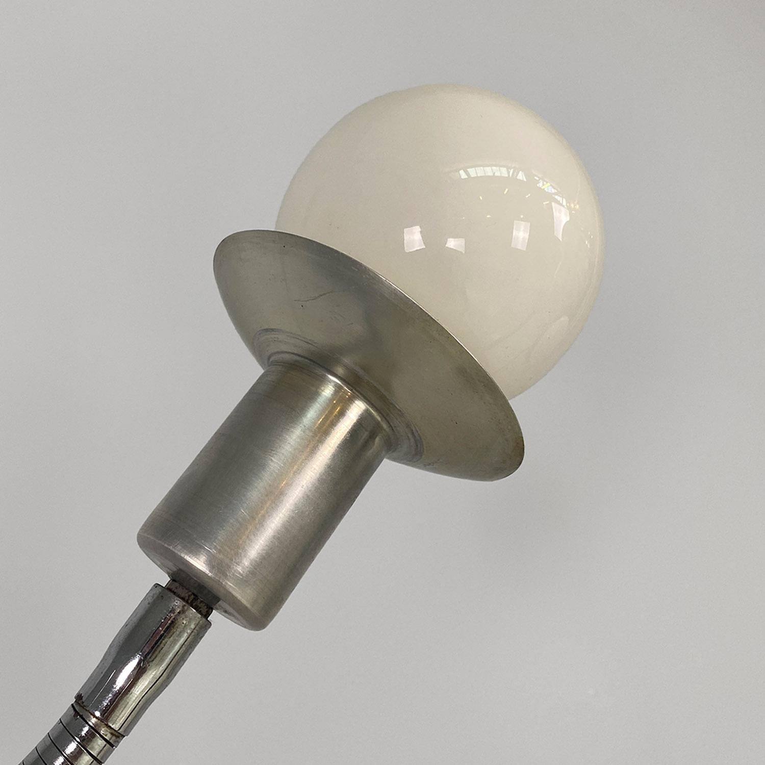 Italian space age chromed steel floor lamp with three directional arms, 1970s 1