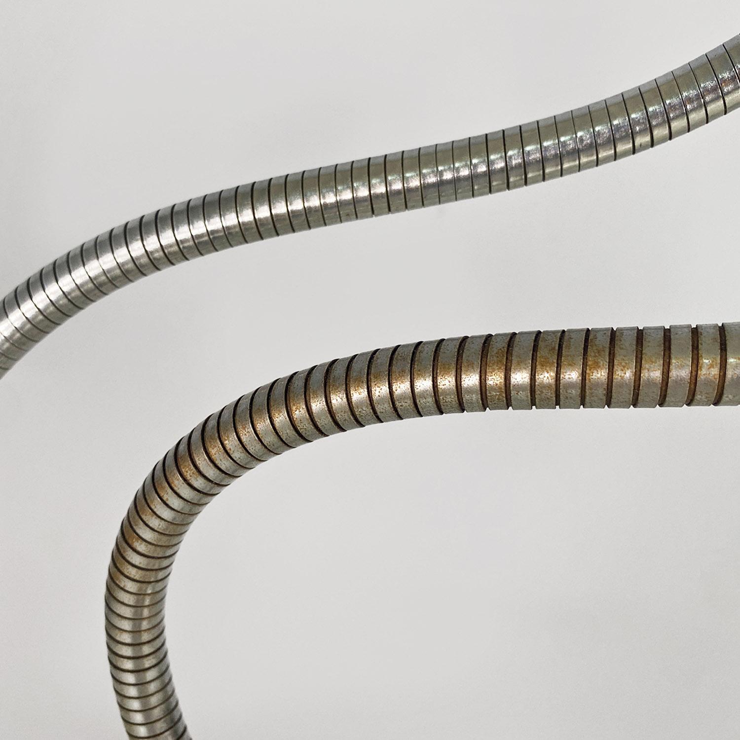 Italian space age chromed steel floor lamp with three directional arms, 1970s 2