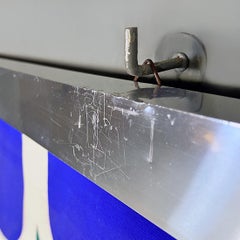 Italian space age chromed steel frame with optical abstract design print, 1970s