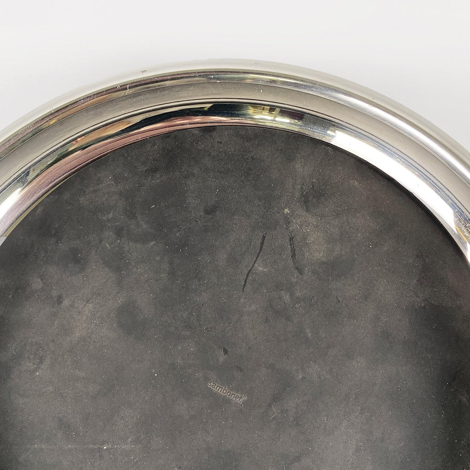 Plateau ou centre de table italien en acier chromé de l'ère spatiale Sphera de Sambonet, 1970 en vente 1