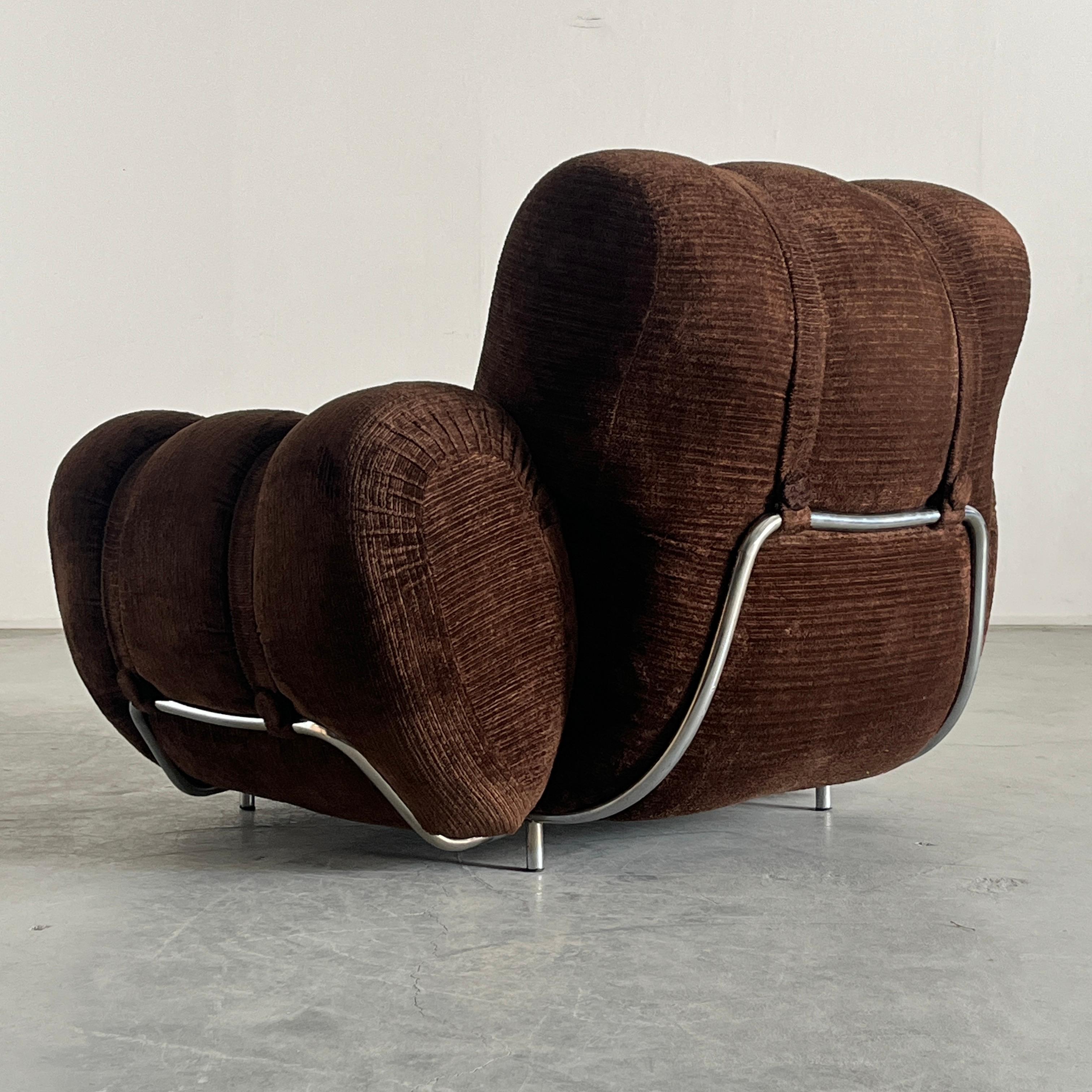 Mid-Century moderno Poltrona italiana A Space Age Cloud Attribuita ad Adriano Piazzesi, Italia anni '70 in vendita