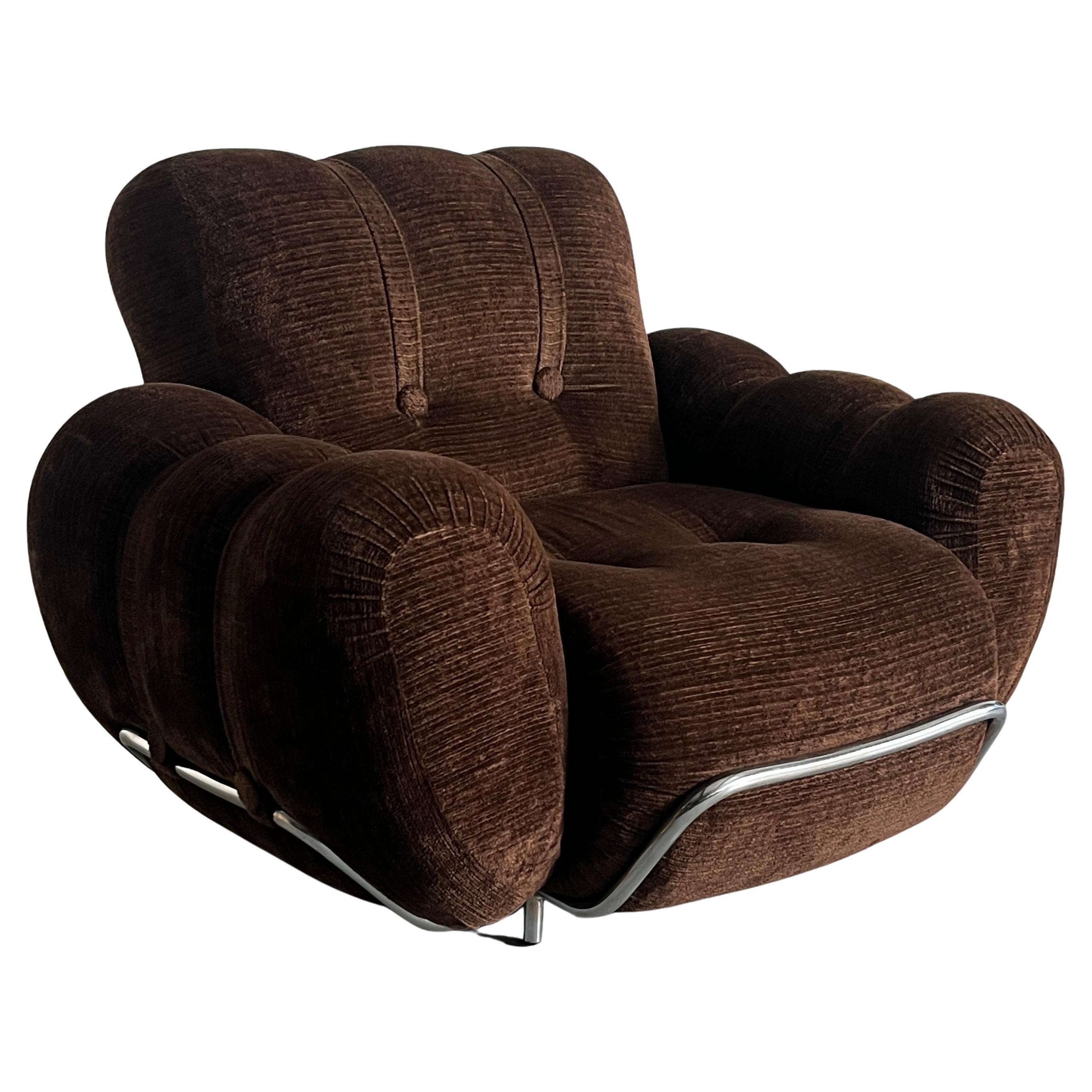Italian Space Age Cloud Armchair Attributed to Adriano Piazzesi, Italy 1970s