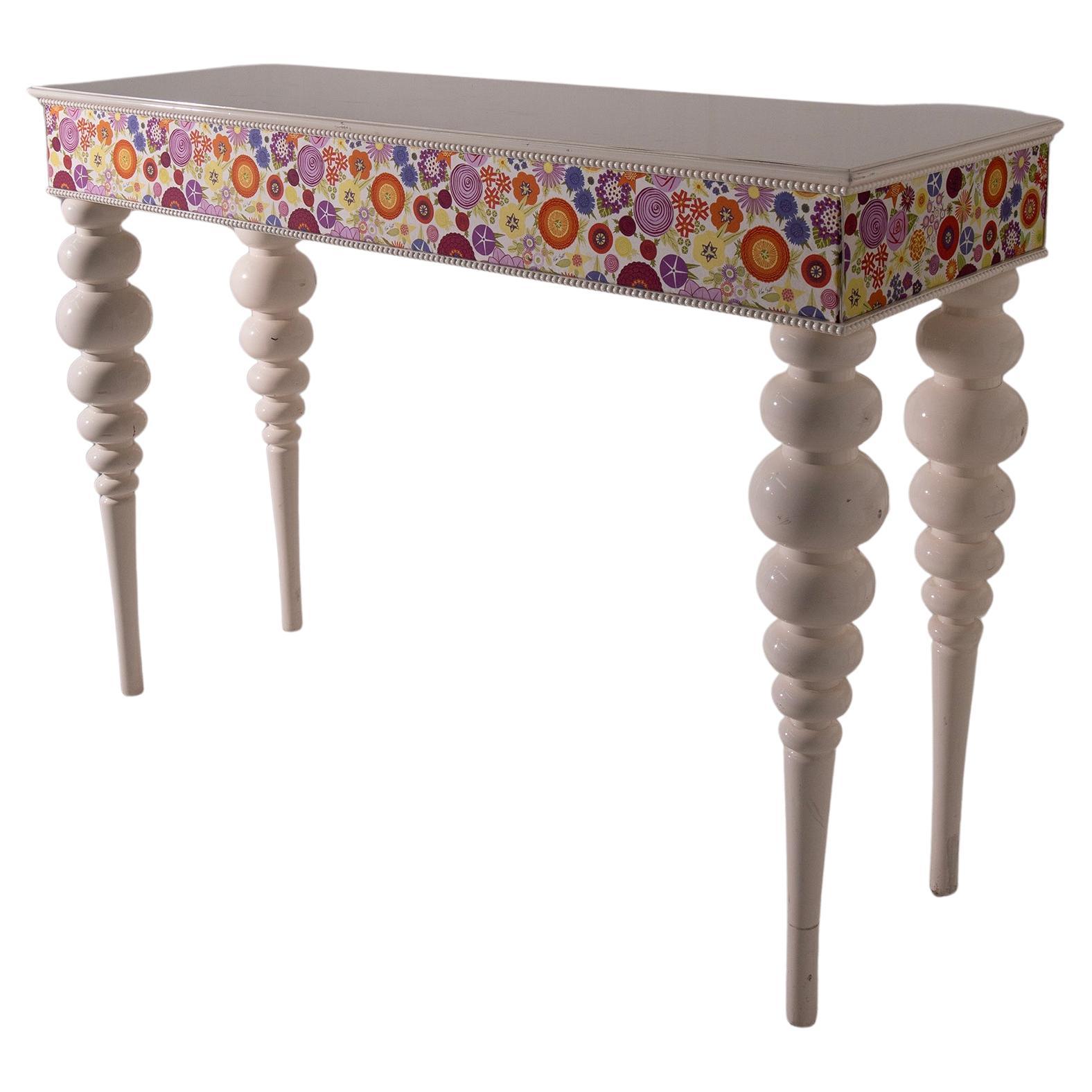 Pre-owned Ken Scott Italian Space Age Cocktail Console By With Original Fabric In Brown