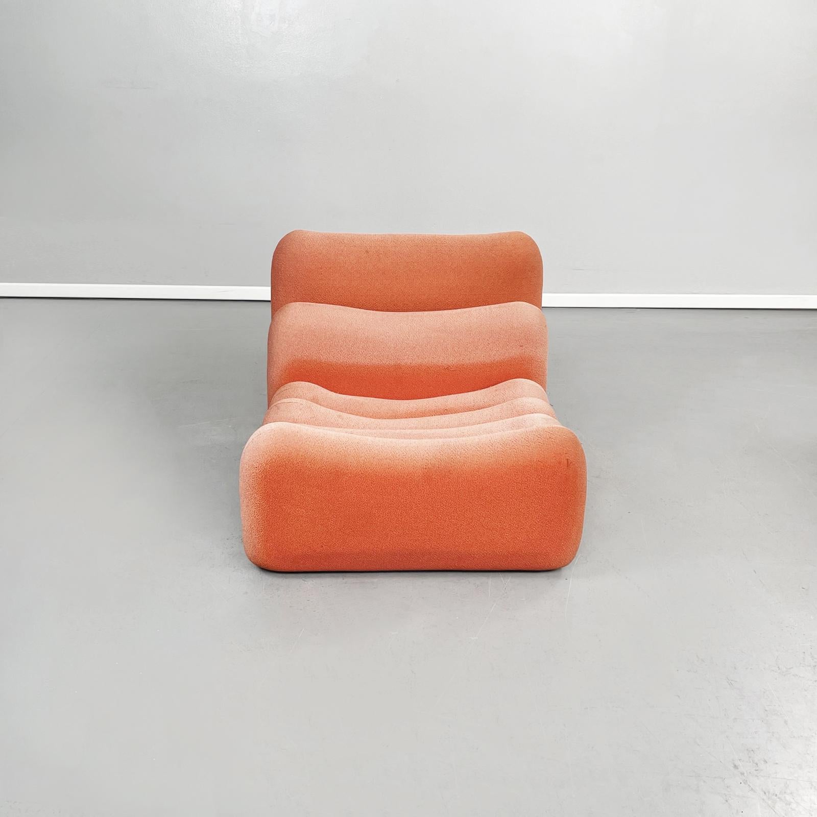 Late 20th Century Italian Space Age Fabric Aluminum Armchairs by Joe Colombo for Sormani, 1970s For Sale
