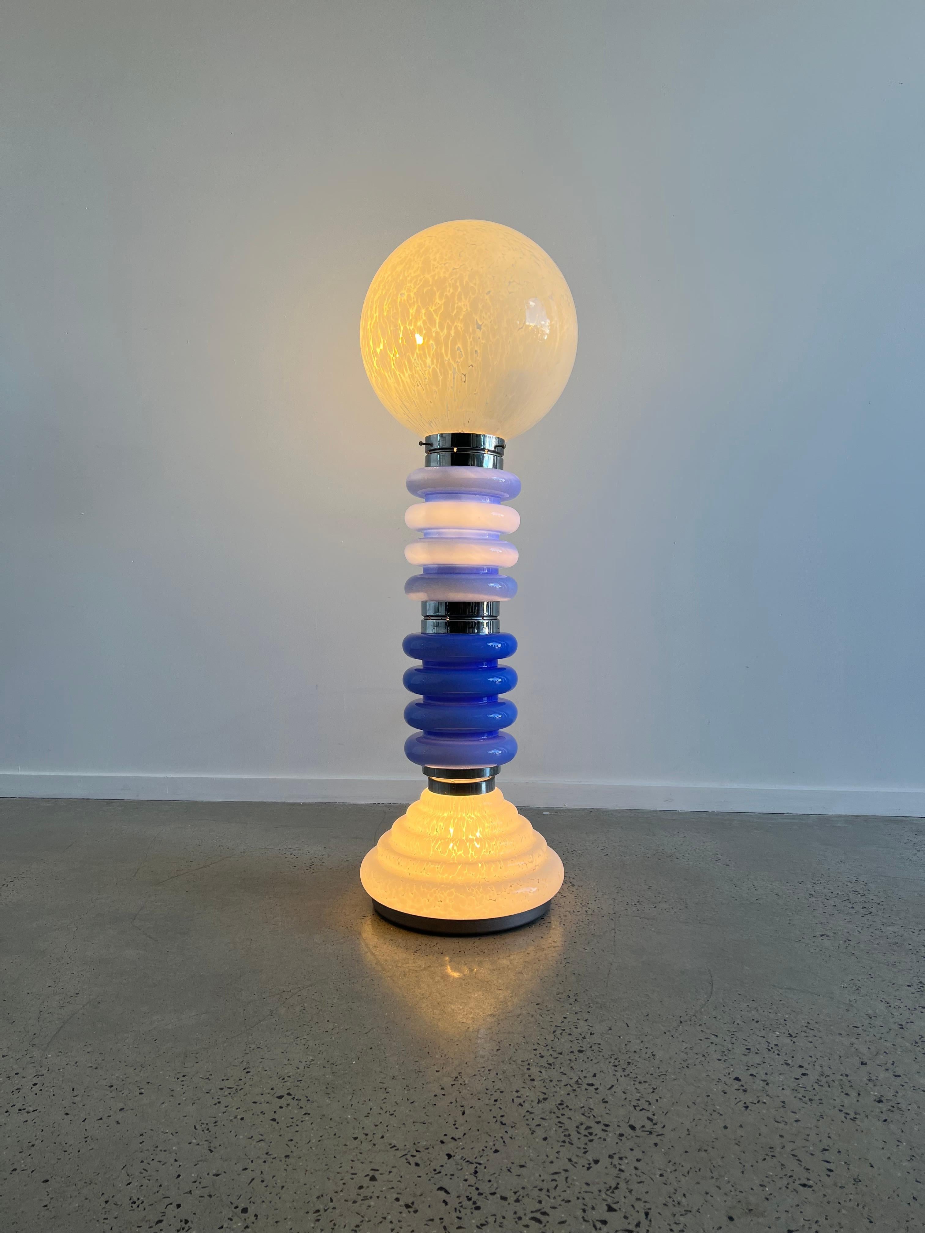 Murano Glass Italian Space Age Floor Lamp by Carlo Nason for Mazzega