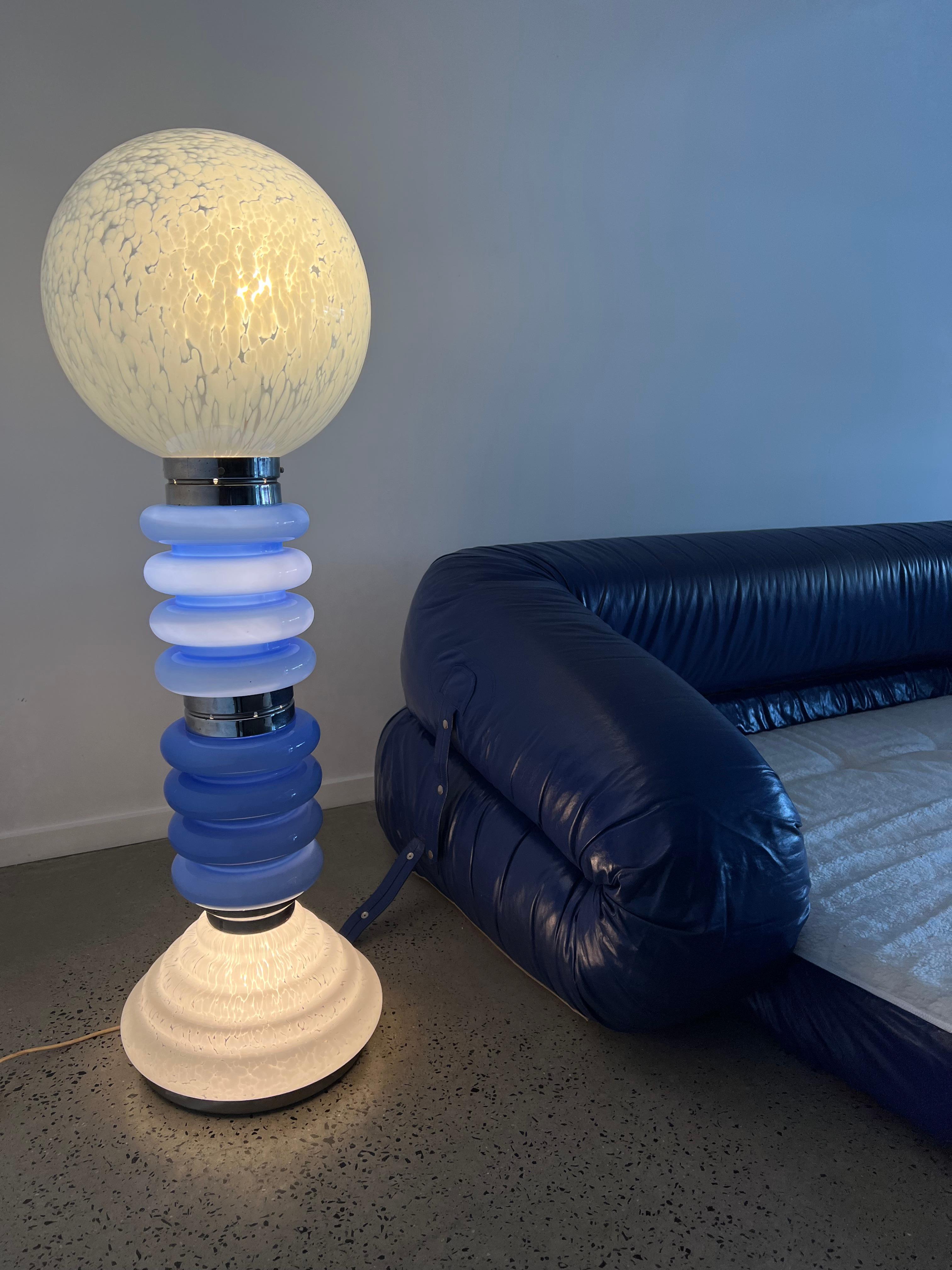 Italian Space Age Floor Lamp by Carlo Nason for Mazzega 2