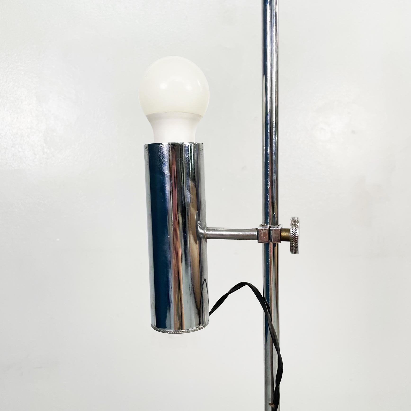 Italian Space Age Floor Lamp in Chromed Metal, 1970s For Sale 7