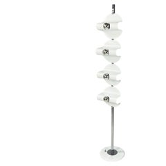 Used Italian space age Floor lamp in white metal, 1970s