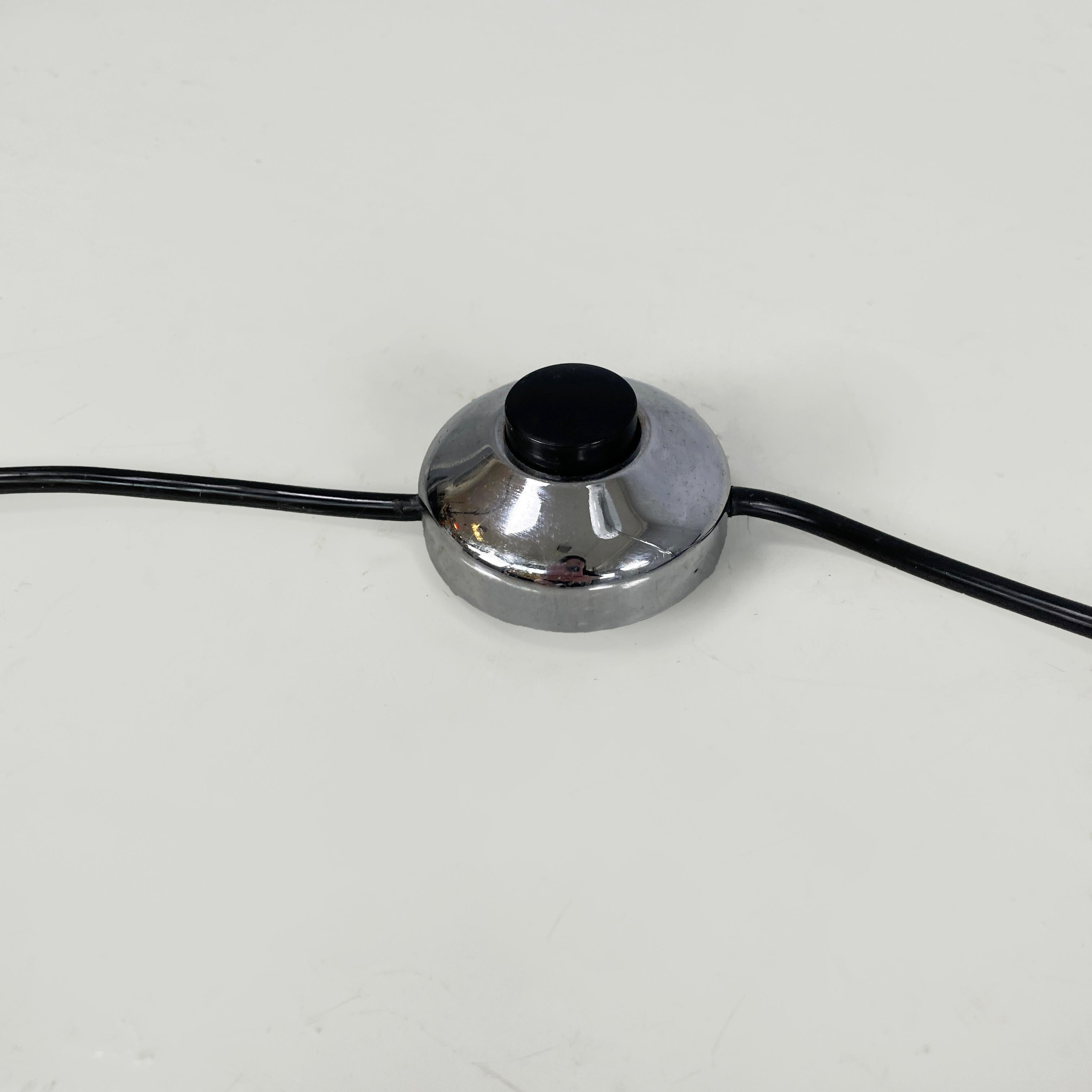 Italian space age Floor lamp in white metal, metal and opaline glass, 1970s For Sale 9