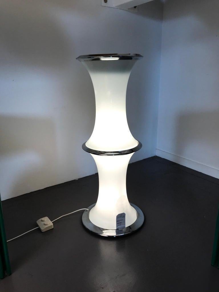 Ère spatiale Lampadaire italien de l'ère spatiale Gino Vistosi en verre de Murano, 1970 en vente