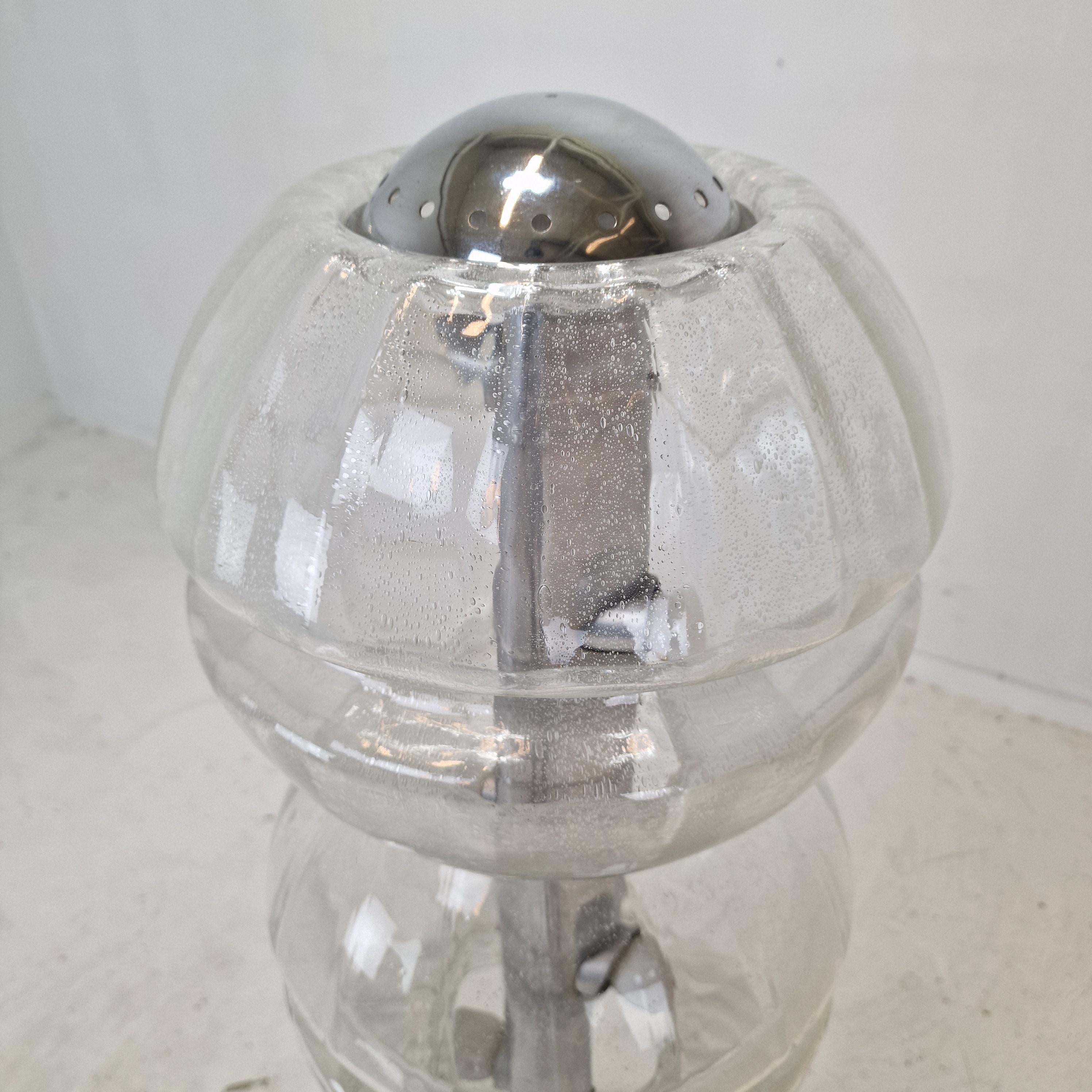 Italian Space Age Glass Floor Lamp, 1980s For Sale 4
