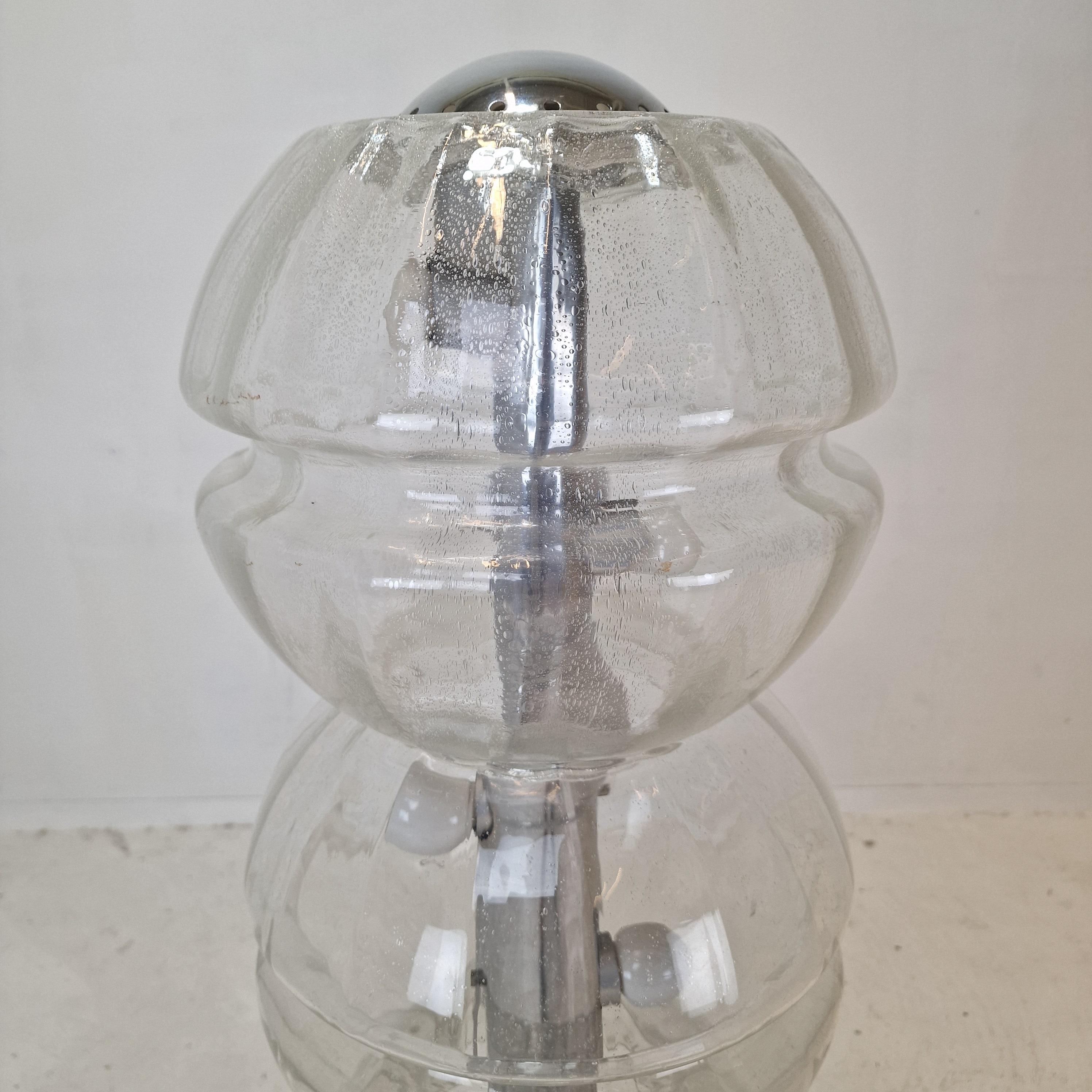 Italian Space Age Glass Floor Lamp, 1980s For Sale 5
