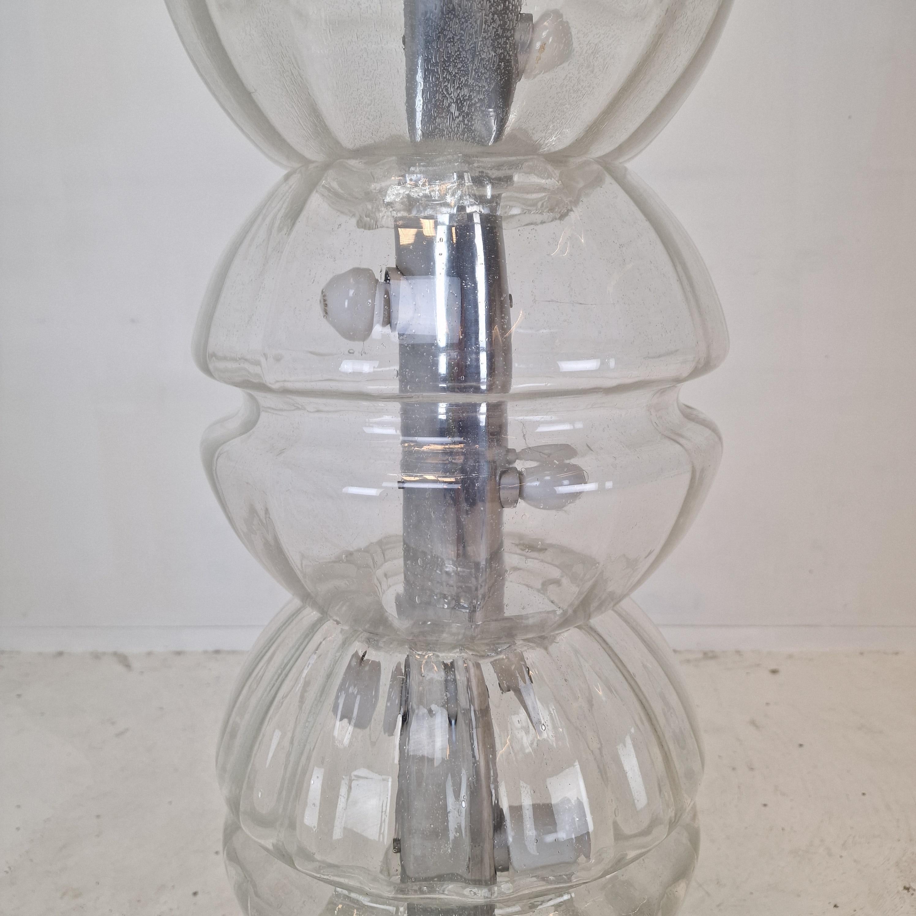 Italian Space Age Glass Floor Lamp, 1980s For Sale 6