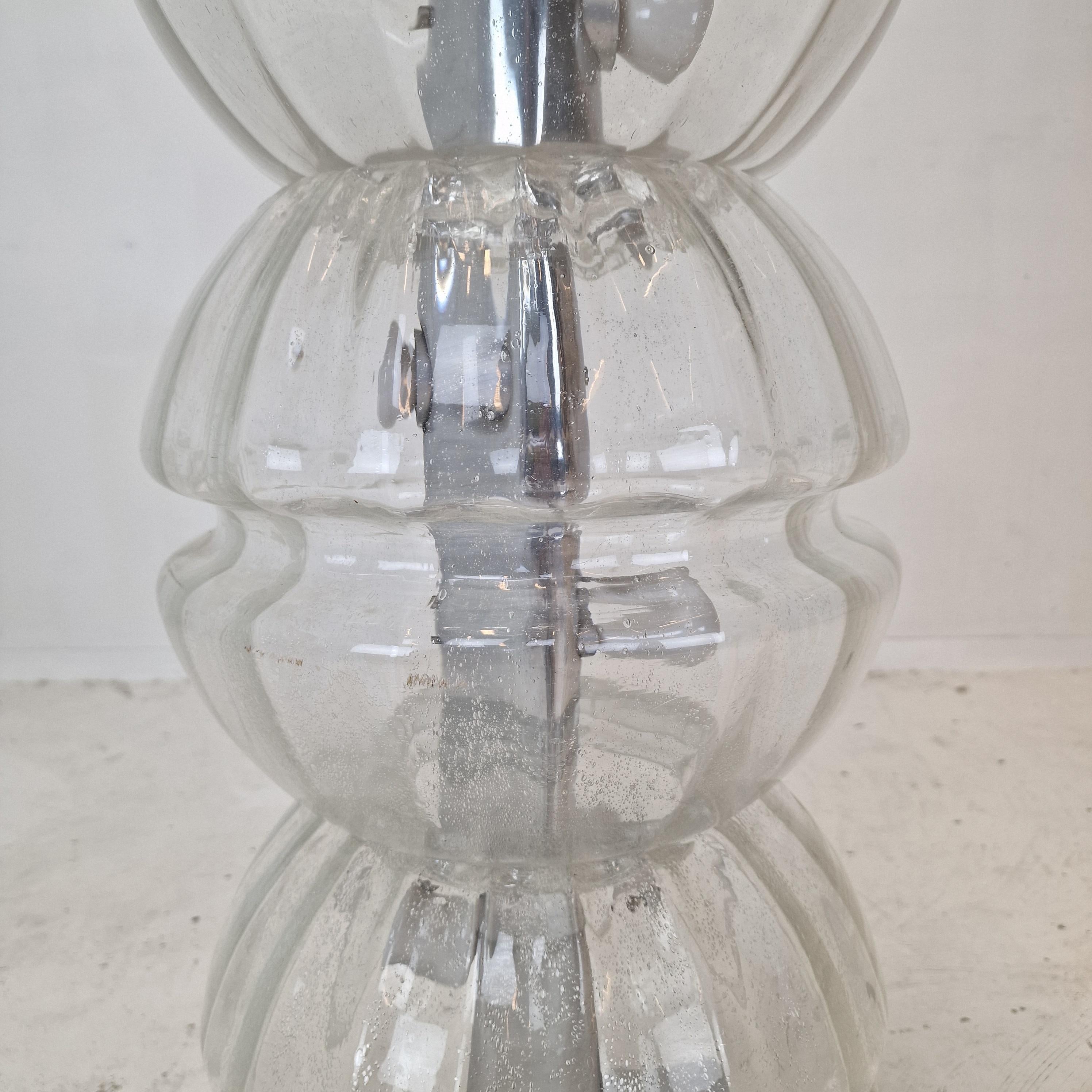 Italian Space Age Glass Floor Lamp, 1980s For Sale 7