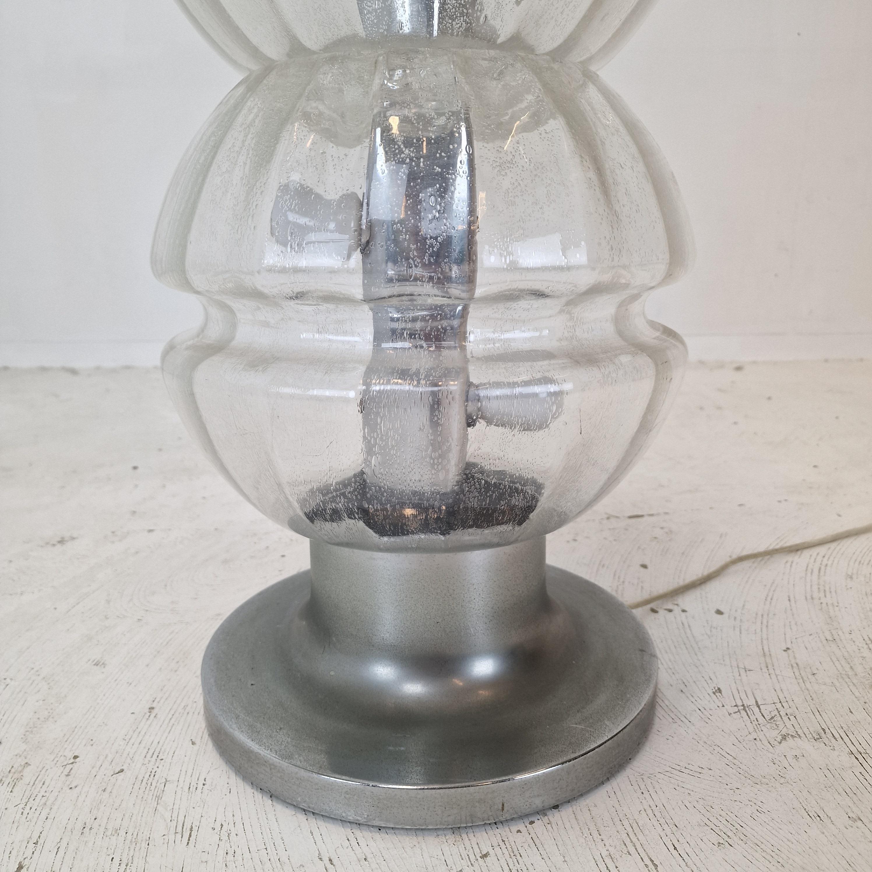 Italian Space Age Glass Floor Lamp, 1980s For Sale 8